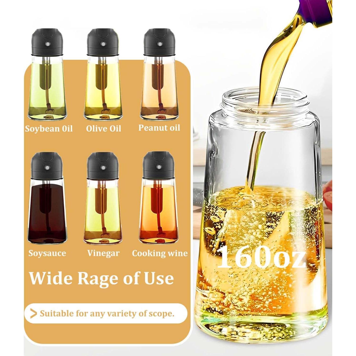 Rociador de Aceite 2 en 1 Arsatbs 470ml Vidrio Negro