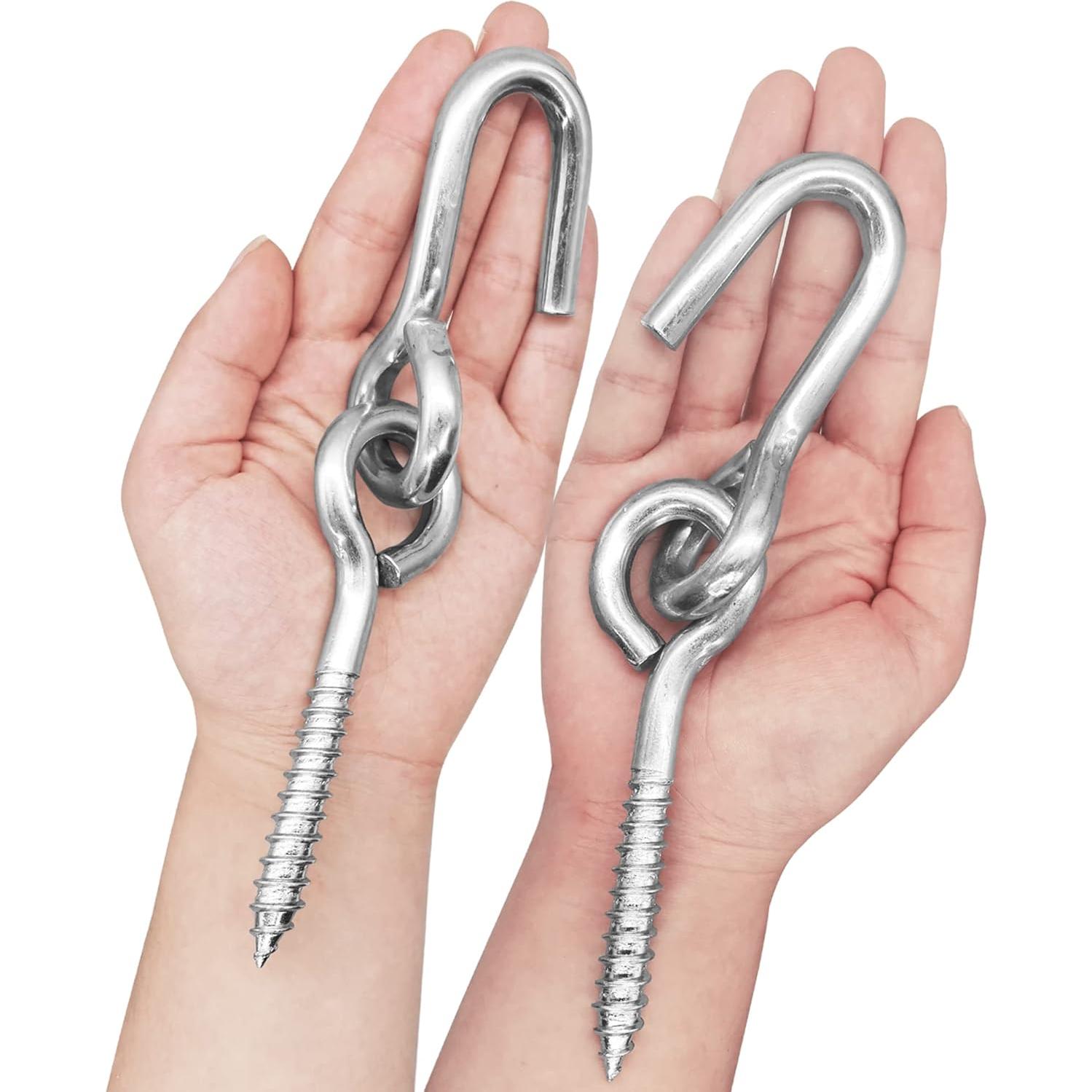 Ganchos para Hamacas ROOITY, Acero Galvanizado, 2 Piezas