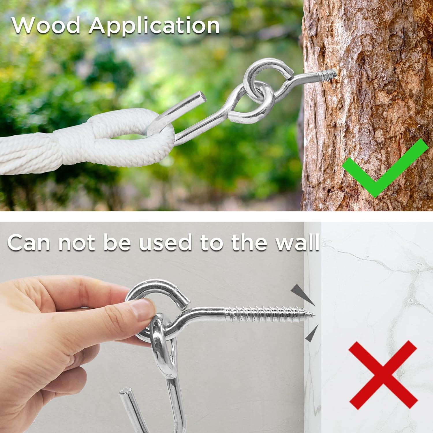 Ganchos para Hamacas ROOITY, Acero Galvanizado, 2 Piezas