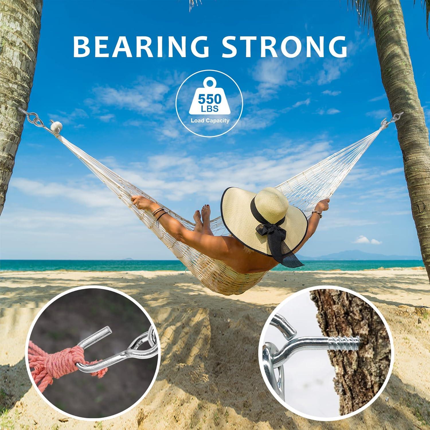 Ganchos para Hamacas ROOITY, Acero Galvanizado, 2 Piezas