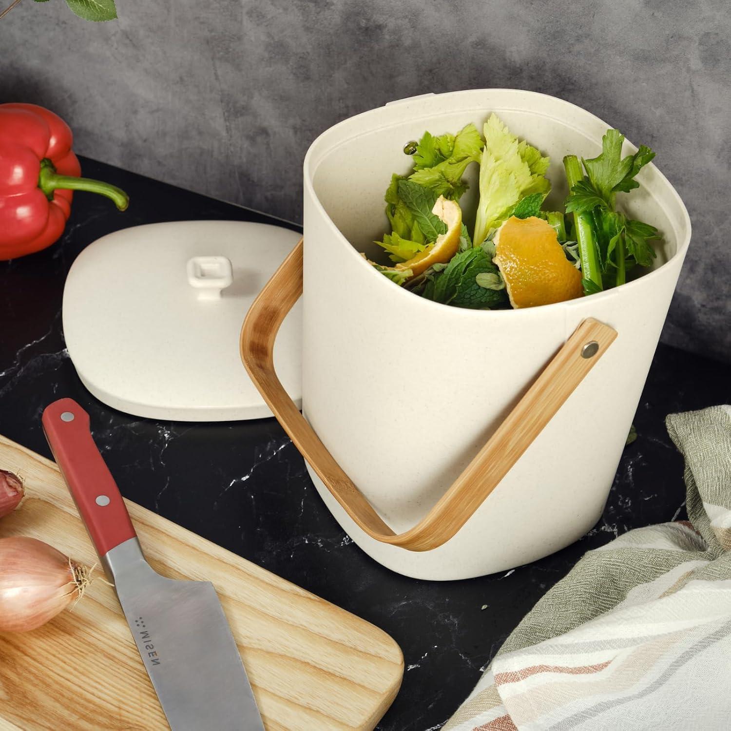 Contenedor de Compostaje Bamboozle 3.78L Sin Olores Cocina