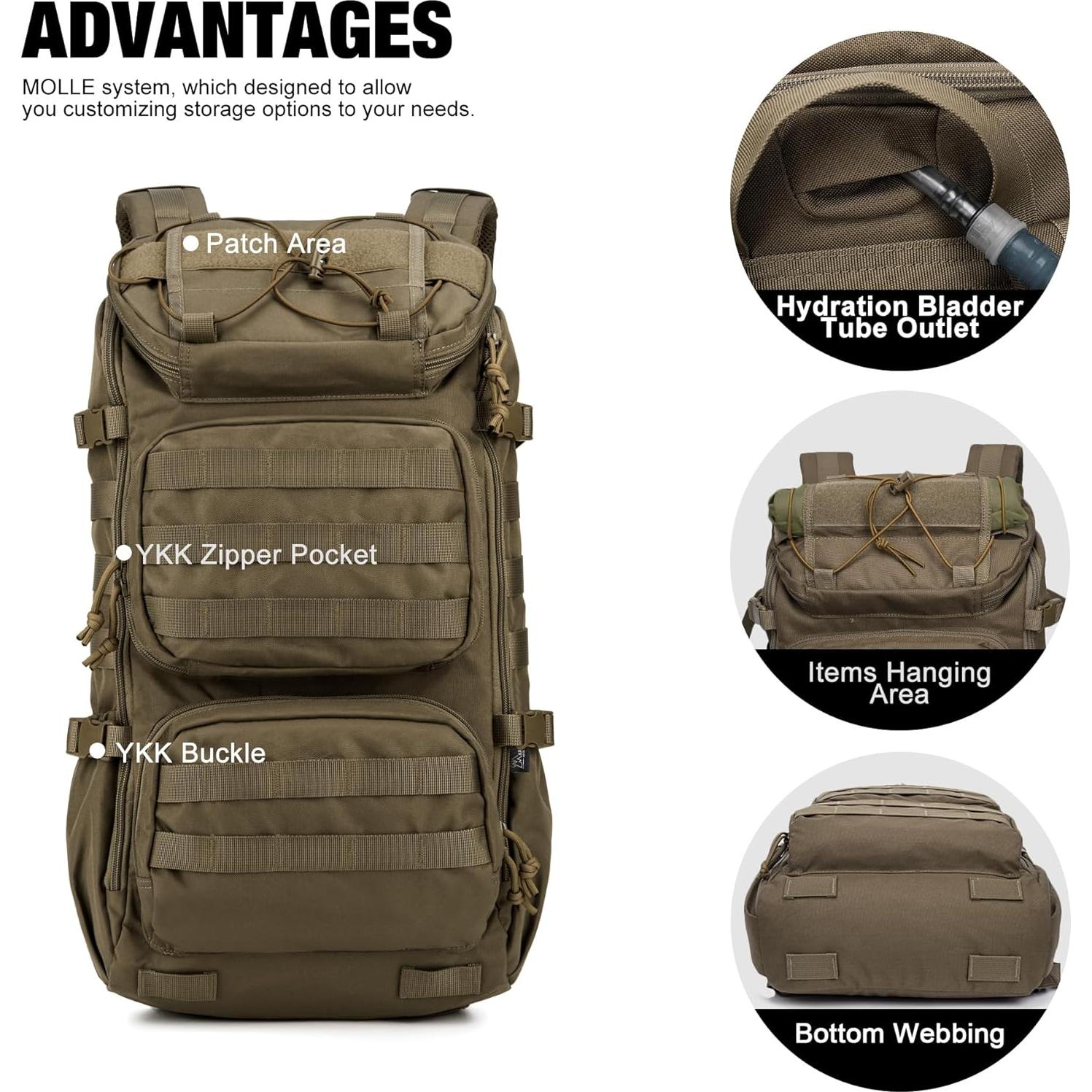 Mochila Táctica Mardingtop 28L Molle para Senderismo