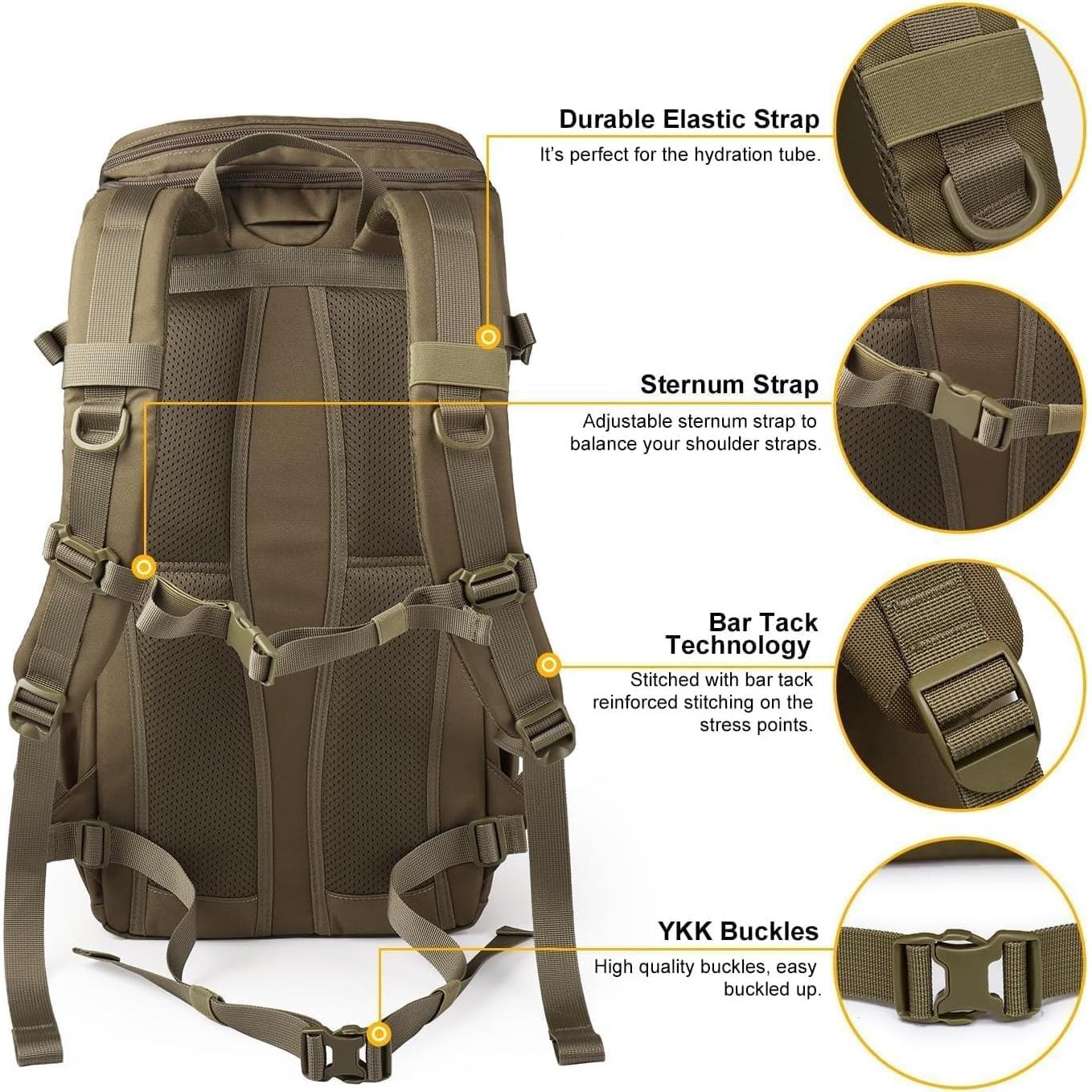 Mochila Táctica Mardingtop 28L Molle para Senderismo