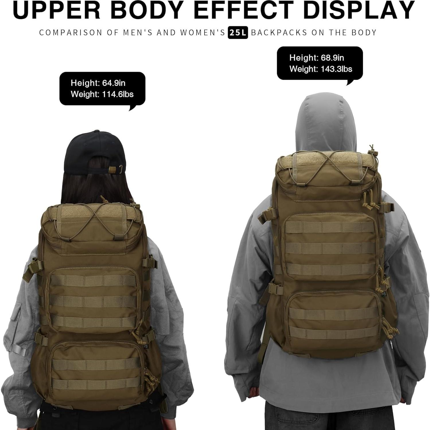 Mochila Táctica Mardingtop 28L Molle para Senderismo