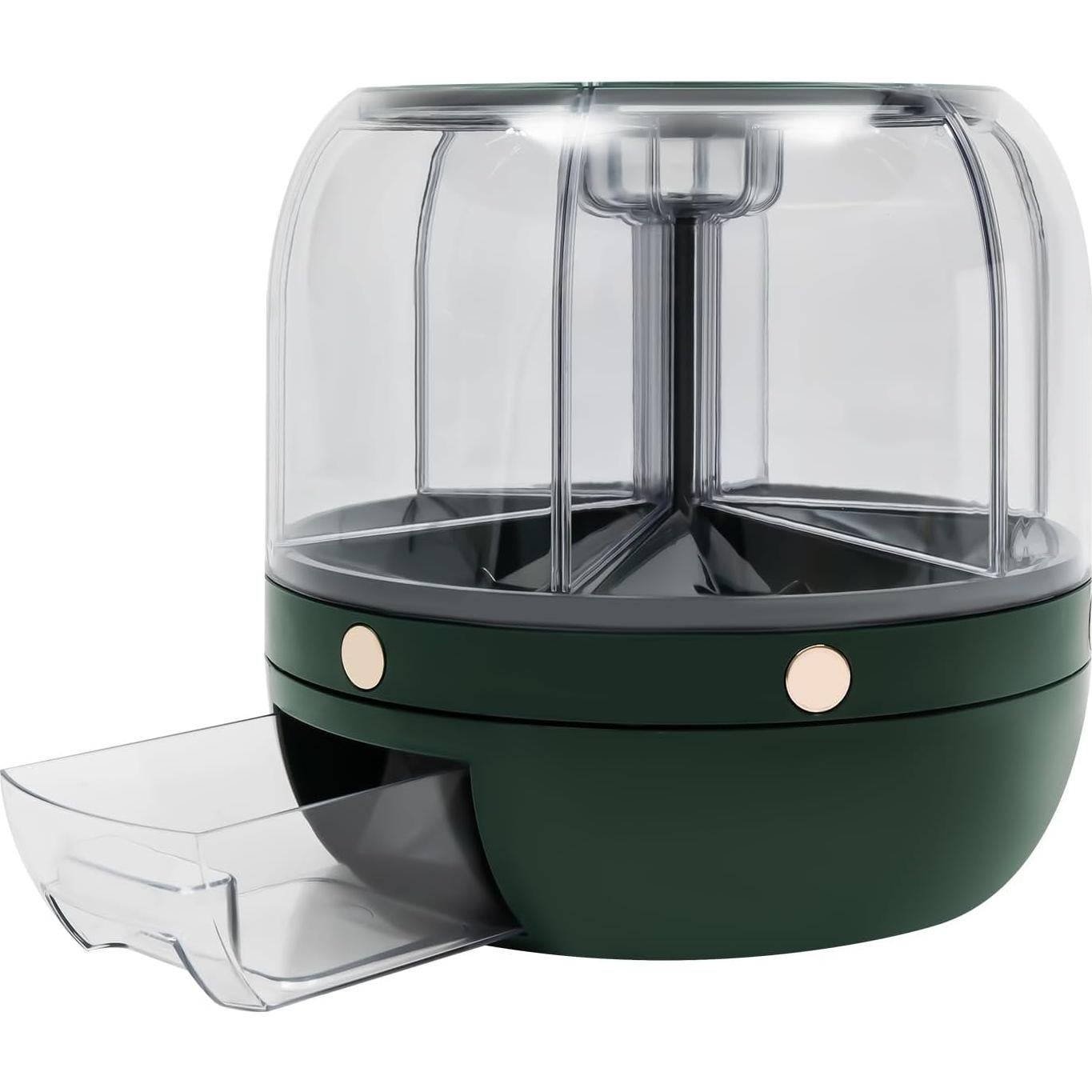 Dispensador de Granos TTOUOI 6 Compartimentos 5.9kg Verde Oscuro