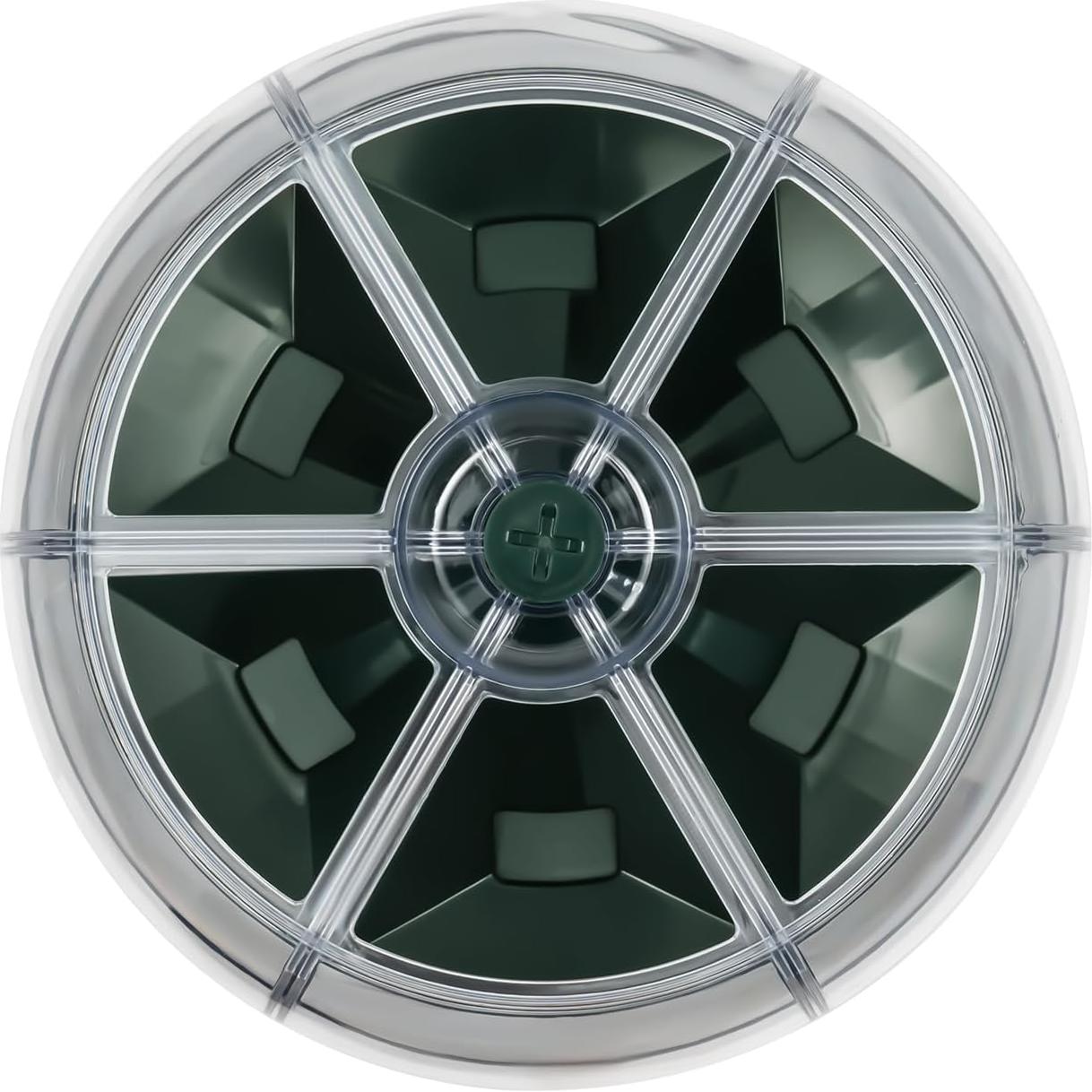 Dispensador de Granos TTOUOI 6 Compartimentos 5.9kg Verde Oscuro