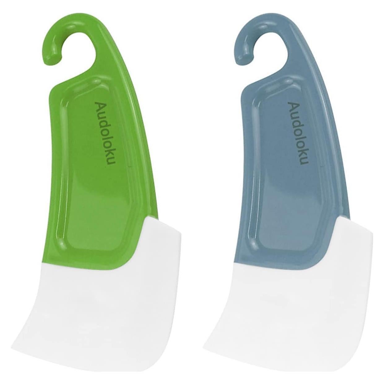 Raspador de Silicona Antiadherente Audoloku 2 Pcs Verde y Gris