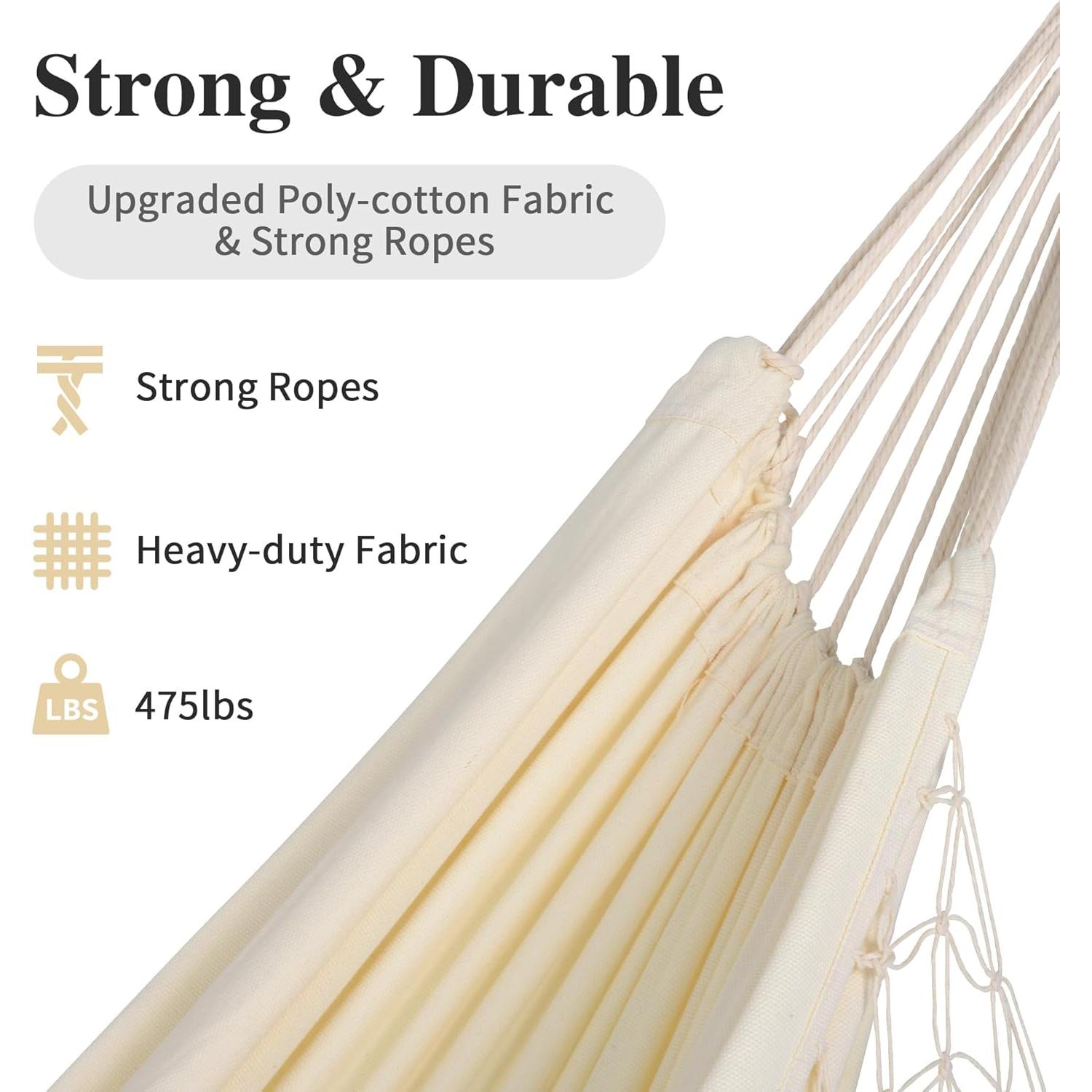 Hamaca Portátil SUNCREAT para Camping 2 Personas Beige