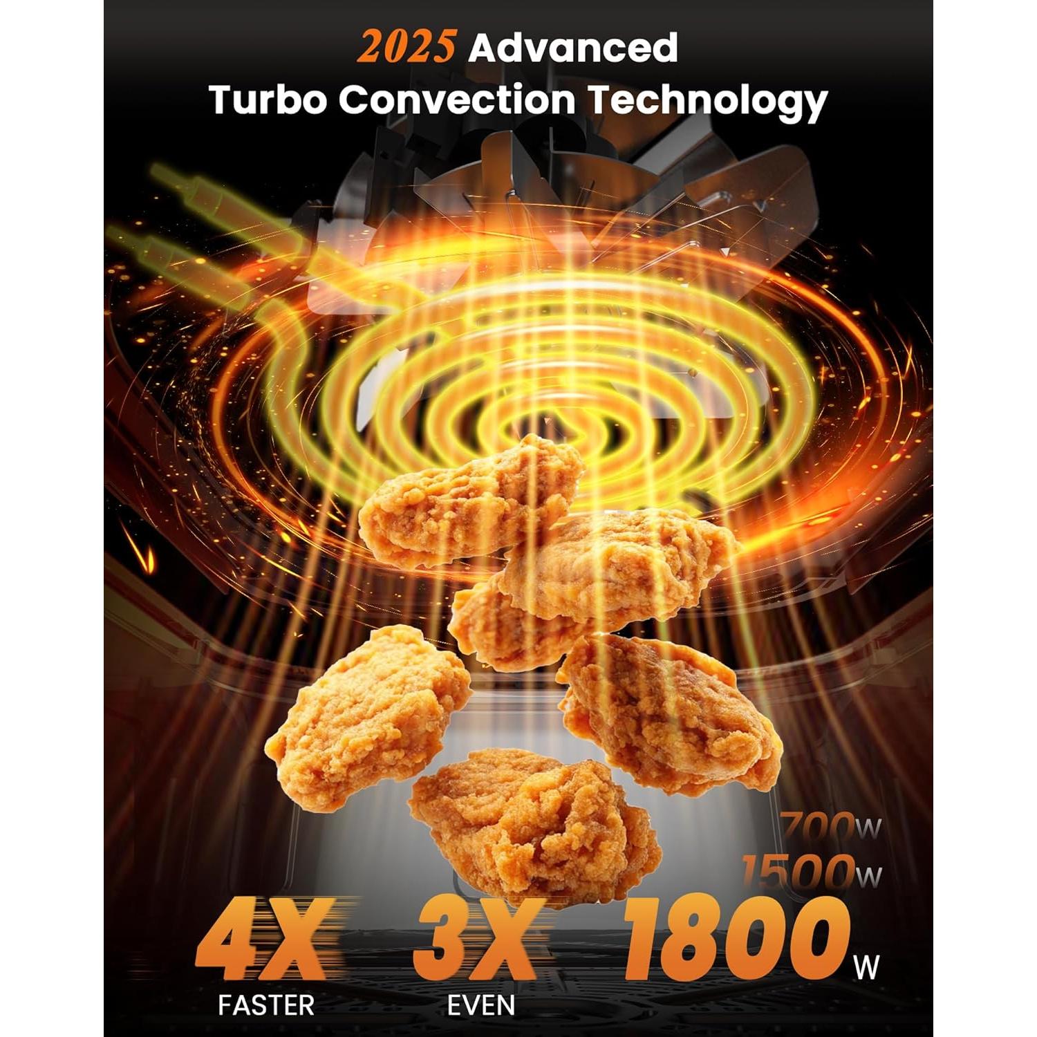 Freidora de Aire Nuwave Brio Plus 8 Qt, 1800W, Libre de PFAS