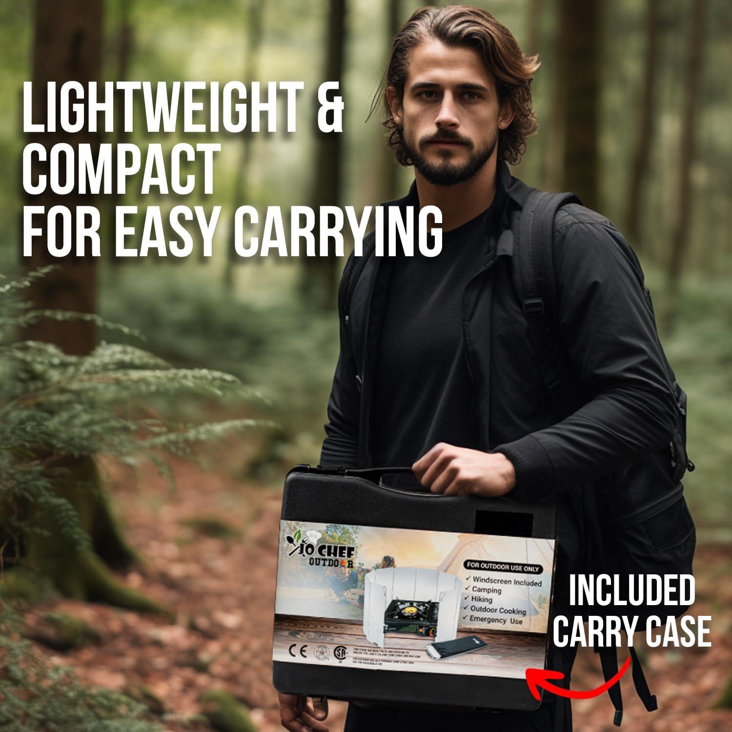 Estufa de Camping JoChef Butano 9,500 BTU Portátil