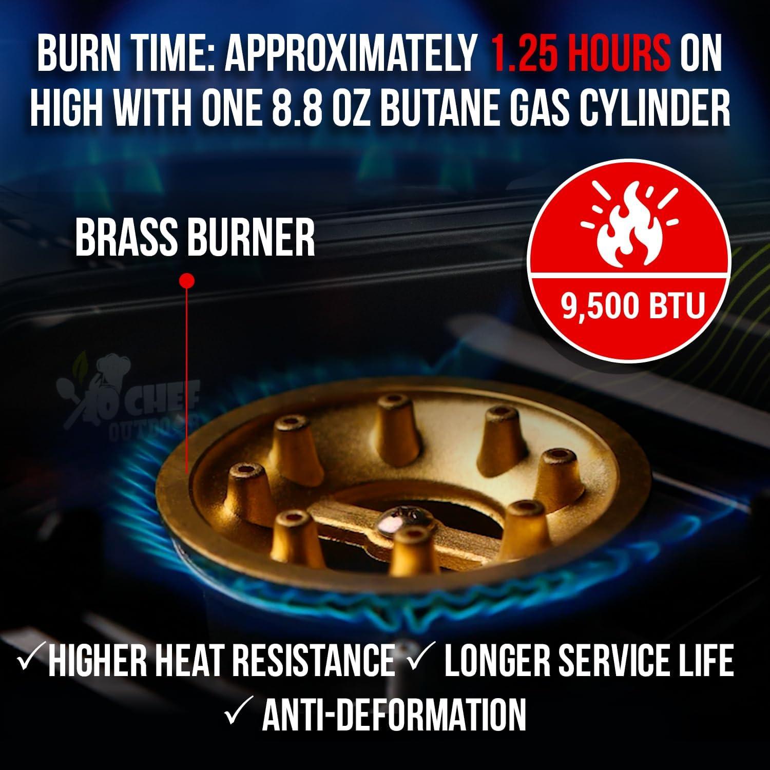 Estufa de Camping JoChef Butano 9,500 BTU Portátil