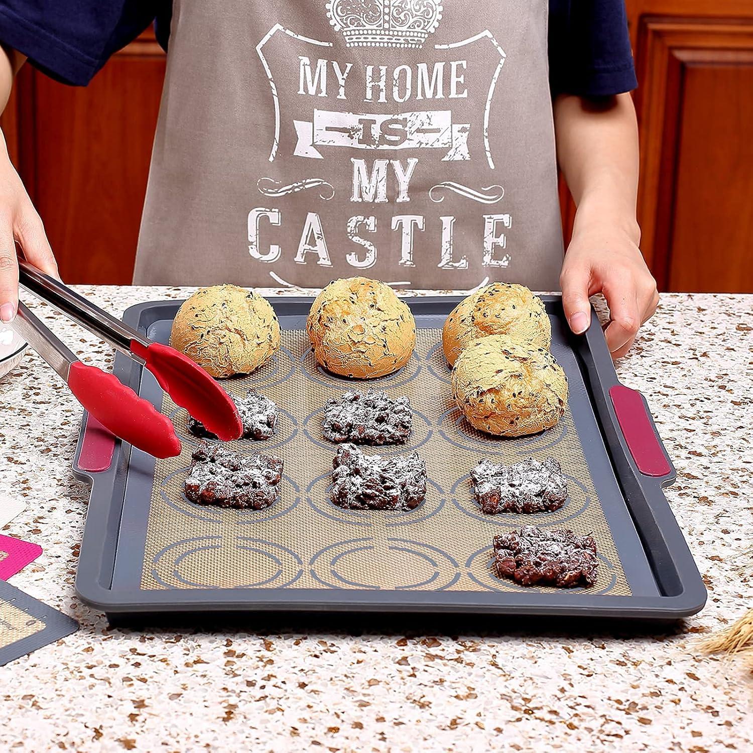 Juego de 4 Tapetes de Silicona GUANCI Antiadherentes Reutilizables