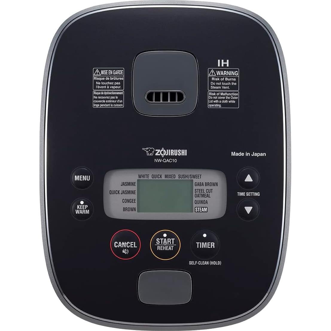 Cocedor de Arroz Zojirushi NW-QAC10 5.5 Tazas Inducción Negro