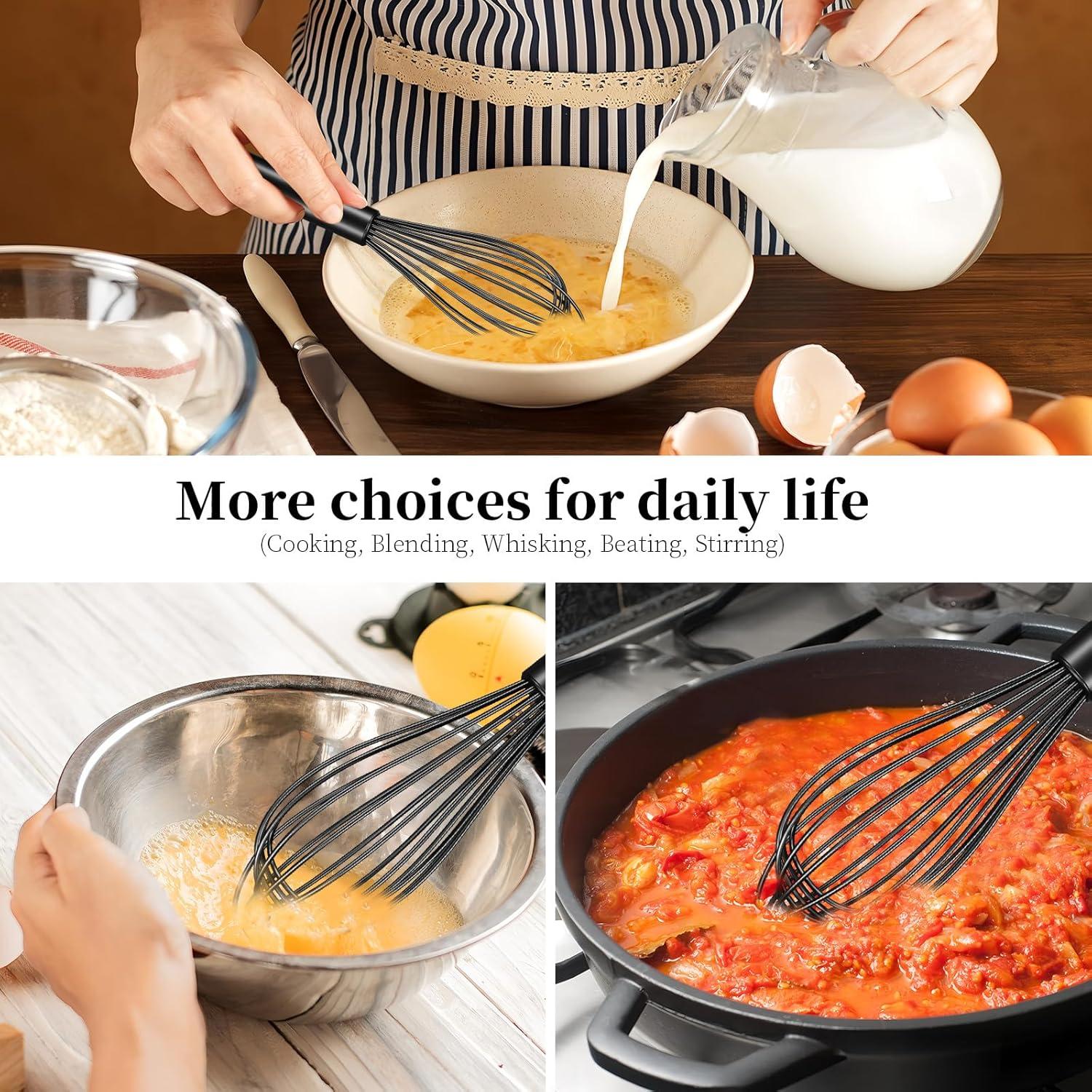 Batidor de Silicona Maxjoy 27.94 cm Resistente al Calor Negro