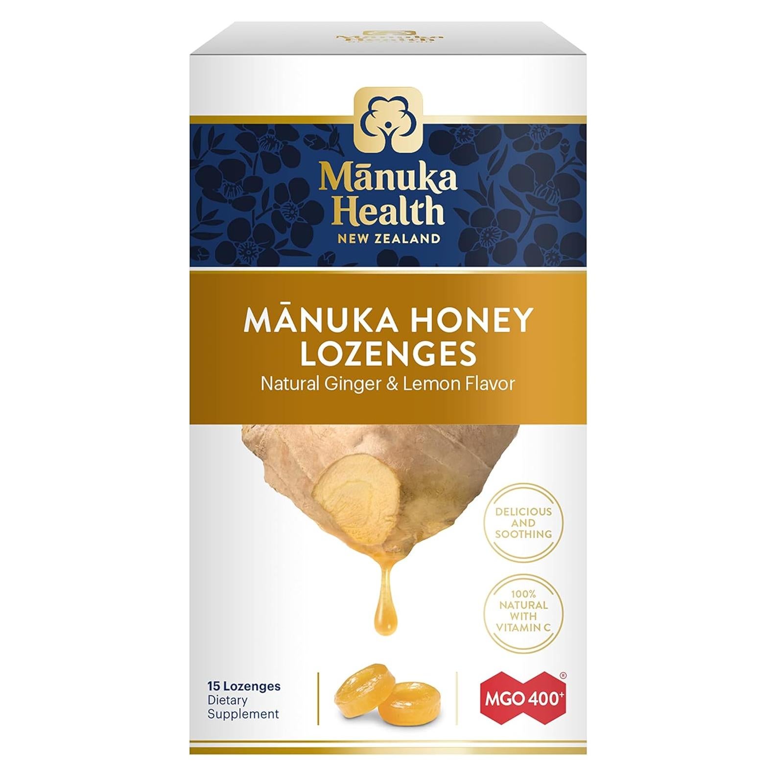 Lozenges de Miel de Manuka Health - 15 Unidades Limón y Jengibre