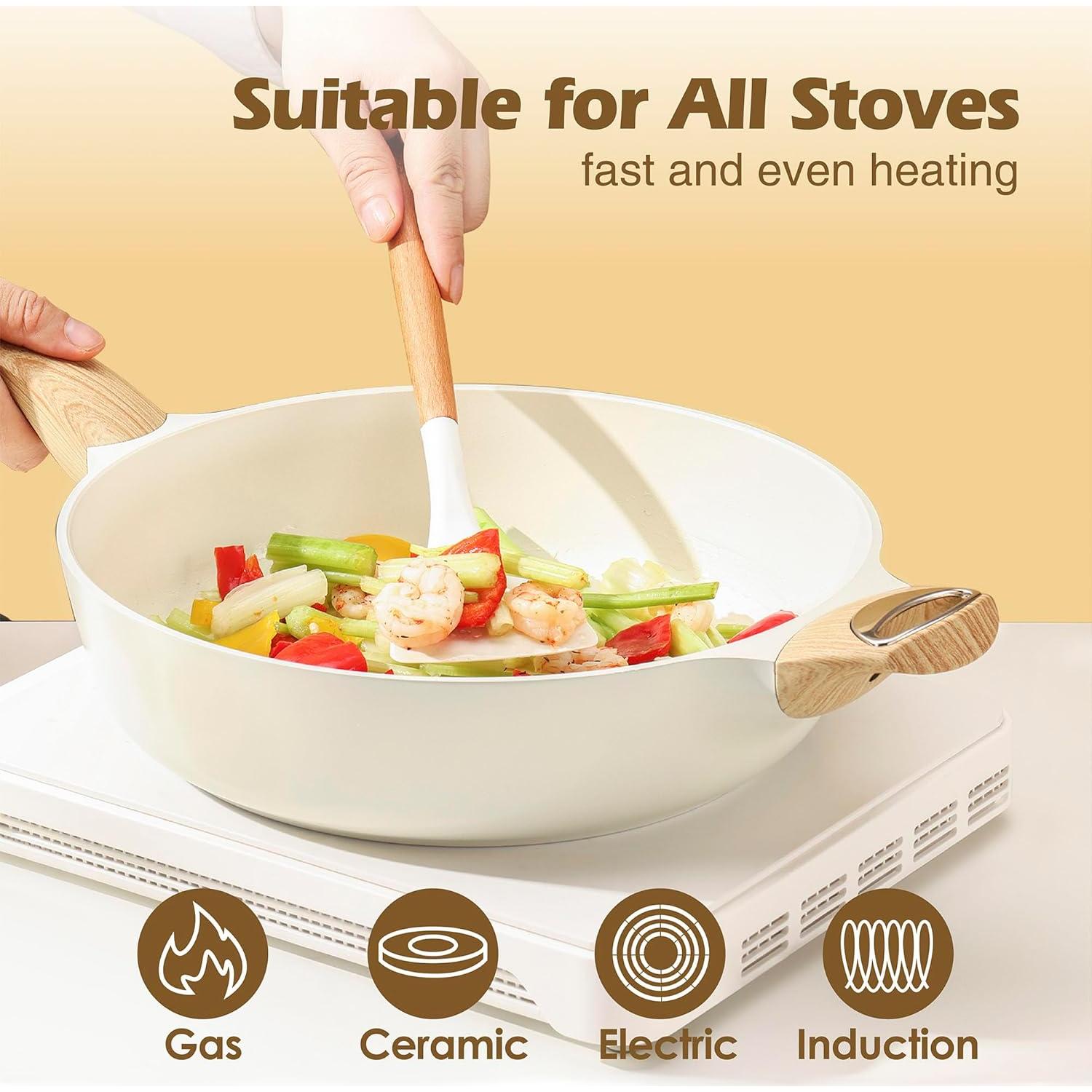 Juego de Utensilios de Cocina SENSARTE 14 Piezas Cerámica