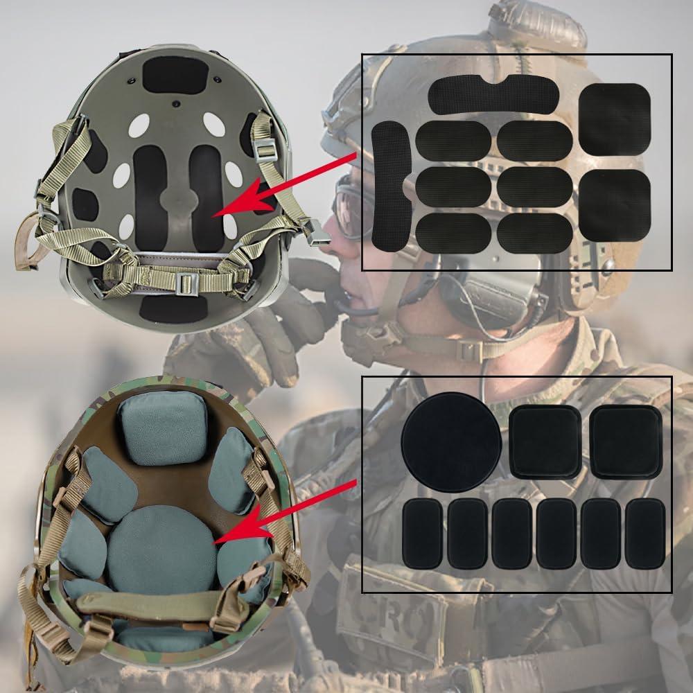 AOUTACC Almohadillas para Casco de Airsoft, 9 Piezas