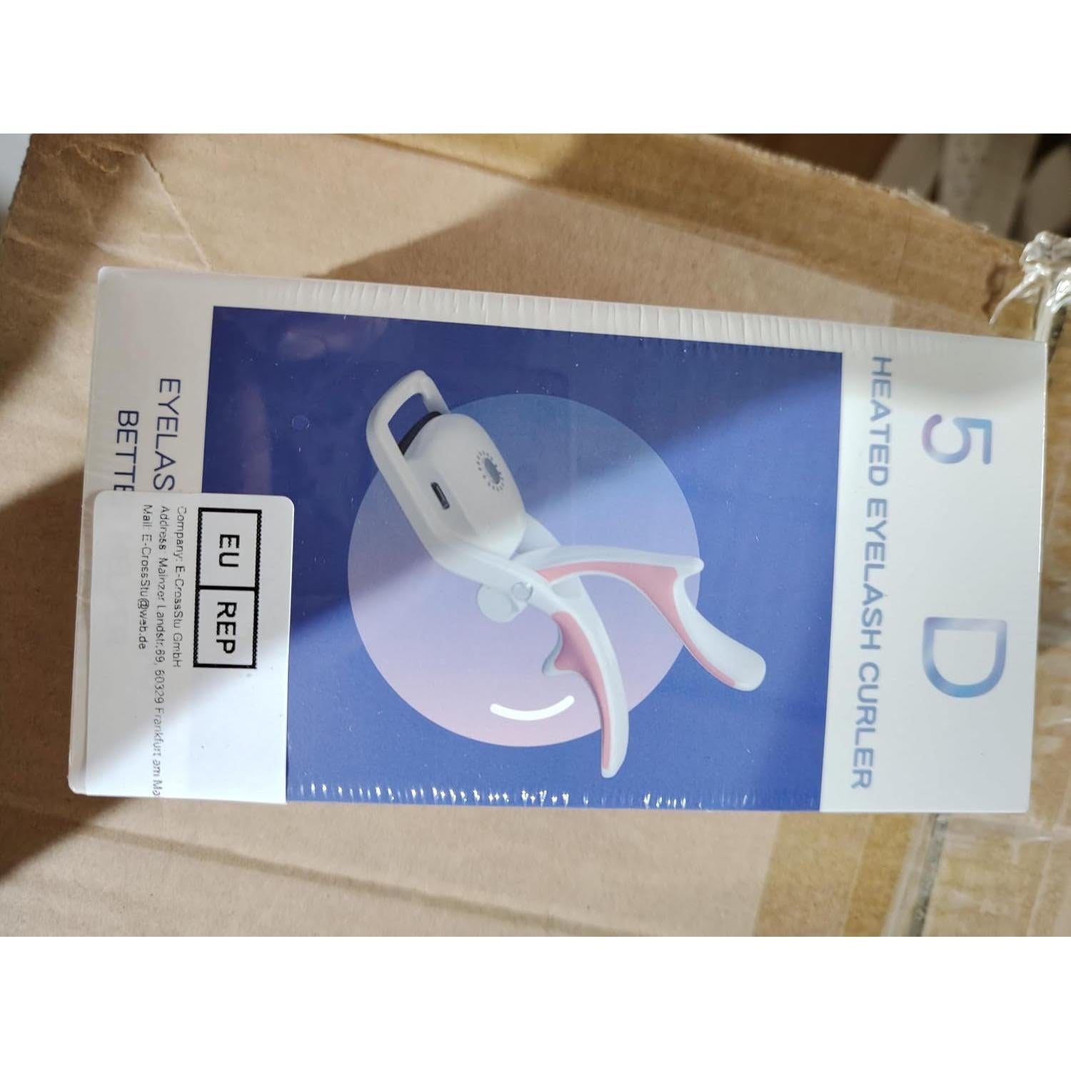 Rizador de Pestañas Eléctrico SMILING SHARK EZ-01 Rosa 3 Niveles