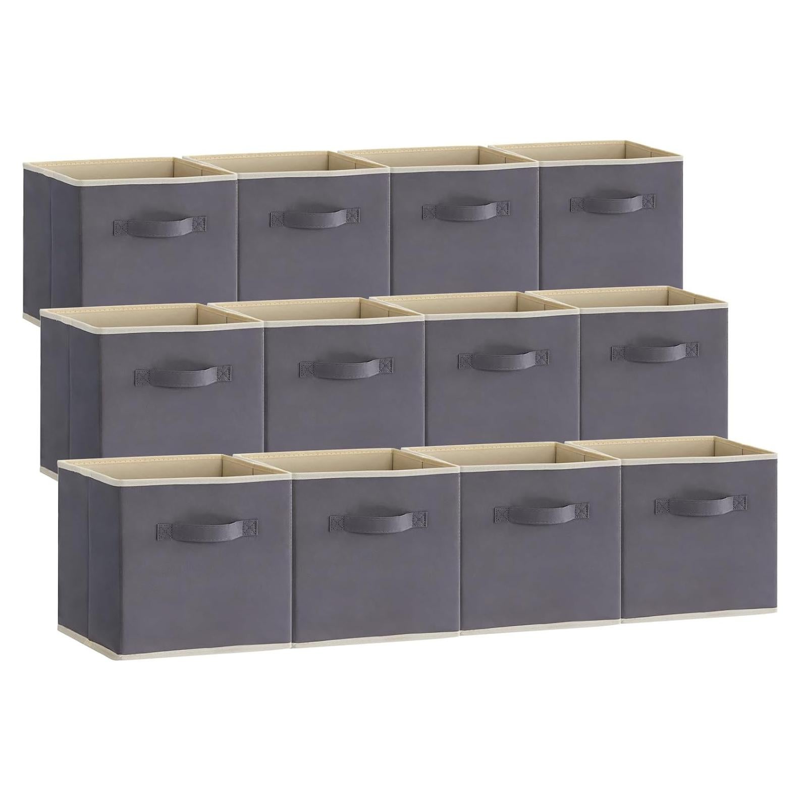 Cubos de Almacenamiento Plegables Lifewit 33 cm - 12 Piezas Gris