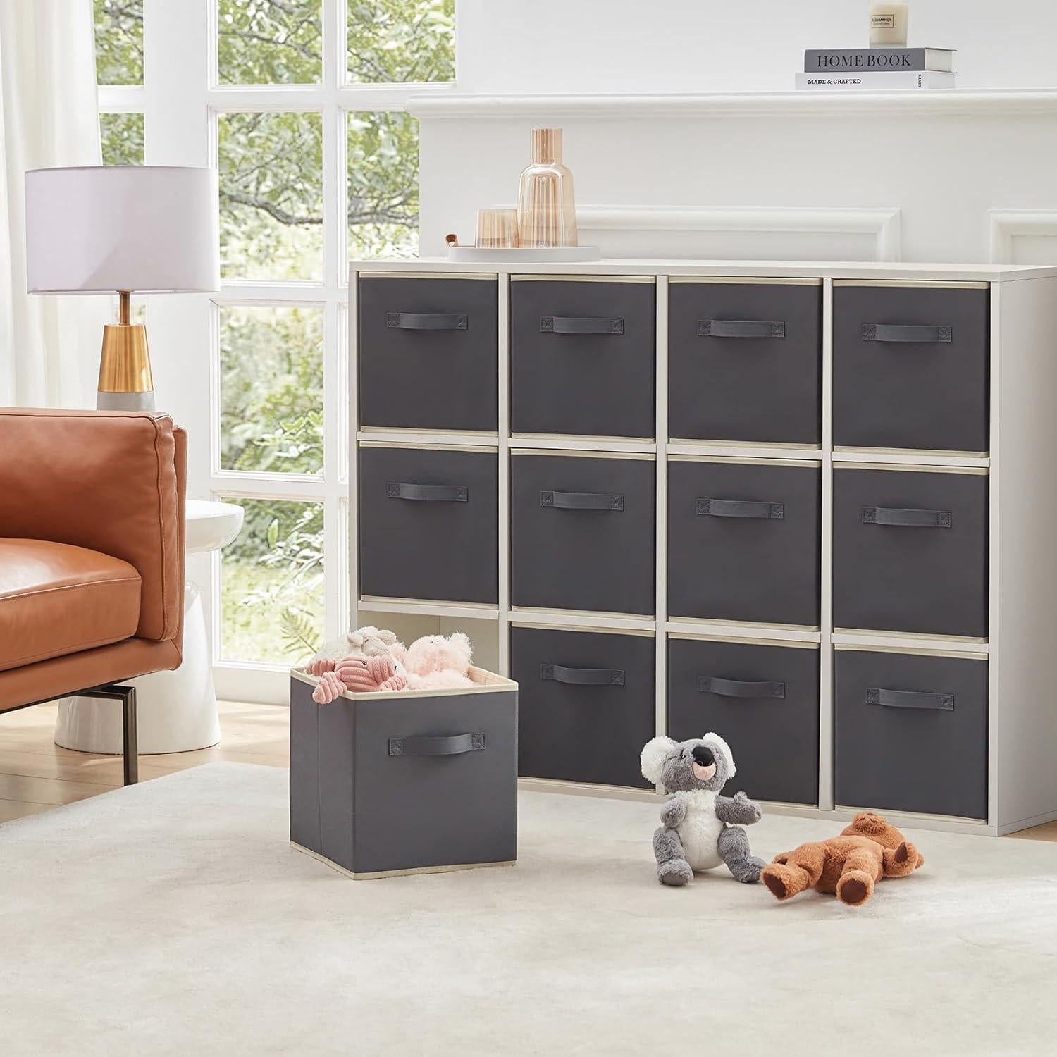 Cubos de Almacenamiento Plegables Lifewit 33 cm - 12 Piezas Gris