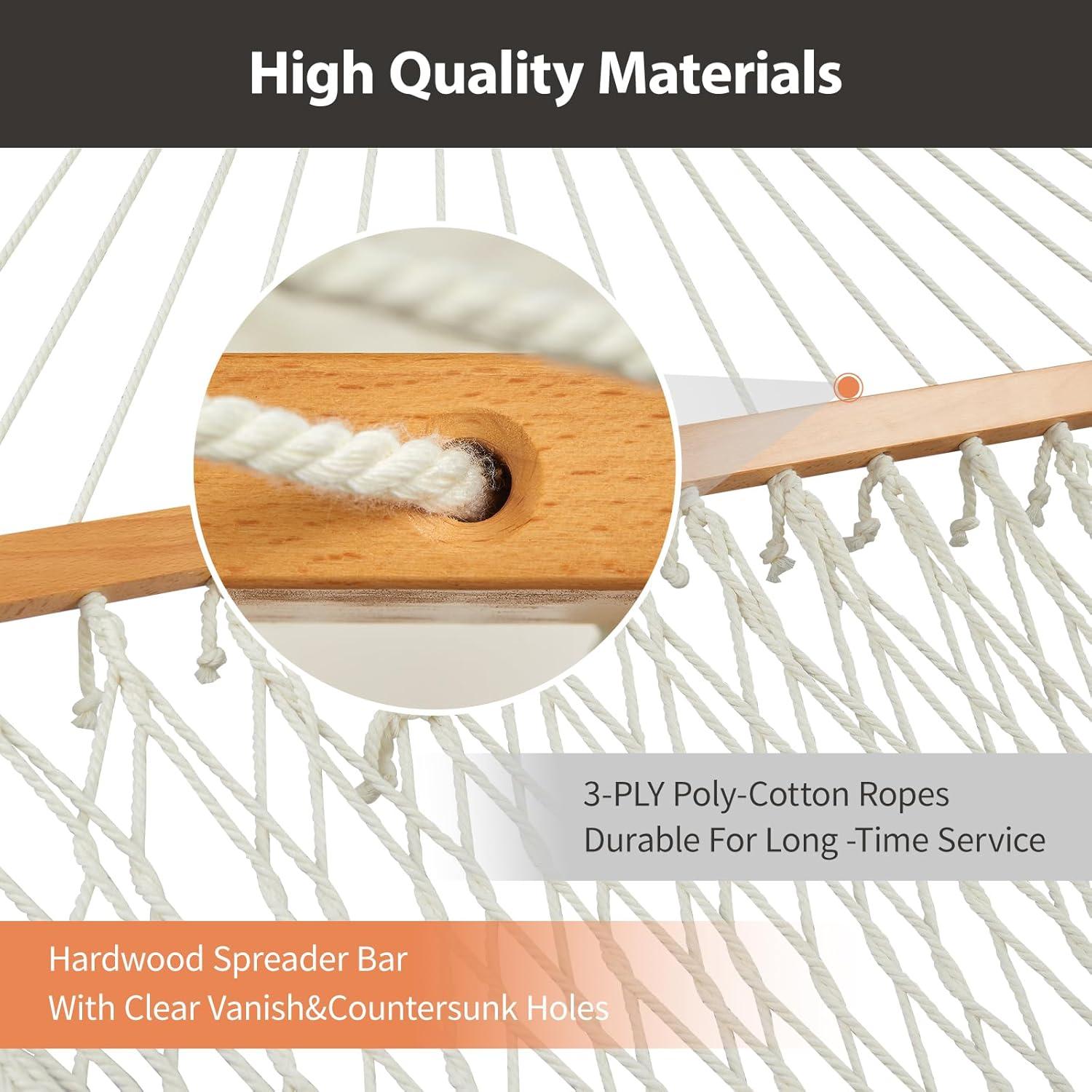 Hamaca Doble Terracota CHULIM con Almohadilla Acolchada