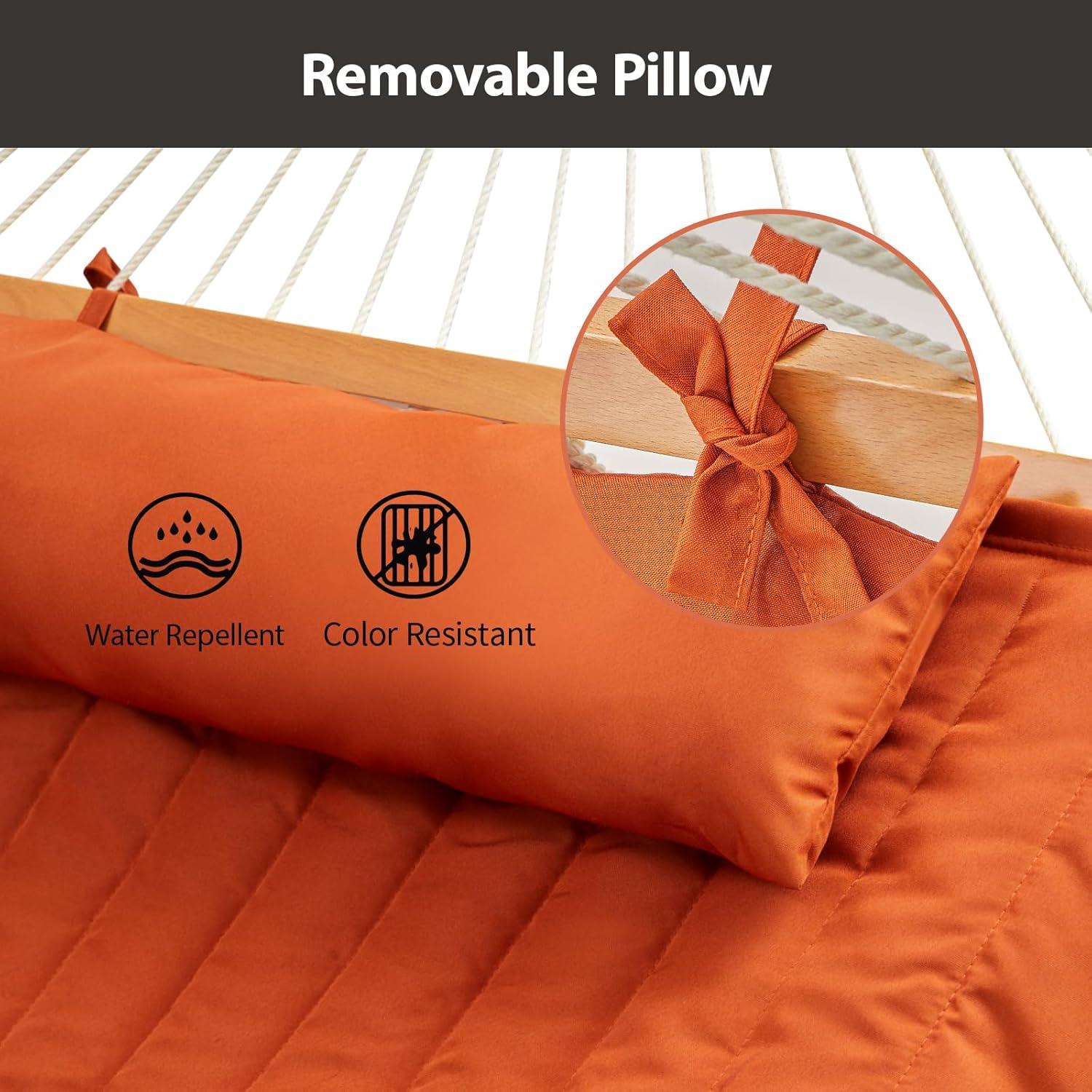 Hamaca Doble Terracota CHULIM con Almohadilla Acolchada