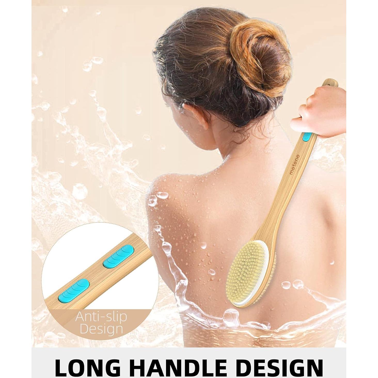 Cepillo de Ducha Metene con Mango Largo y Cerdas Suaves