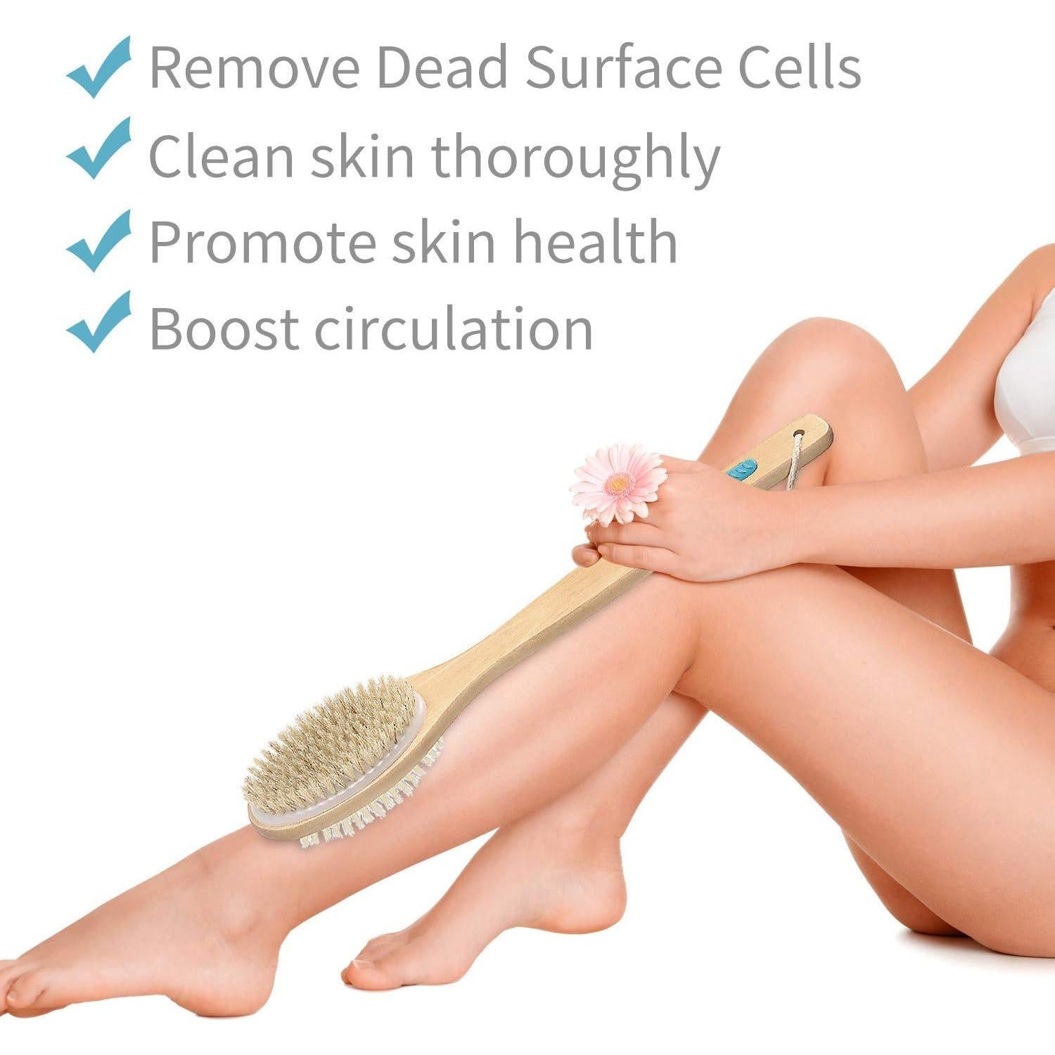 Cepillo de Ducha Metene con Mango Largo y Cerdas Suaves