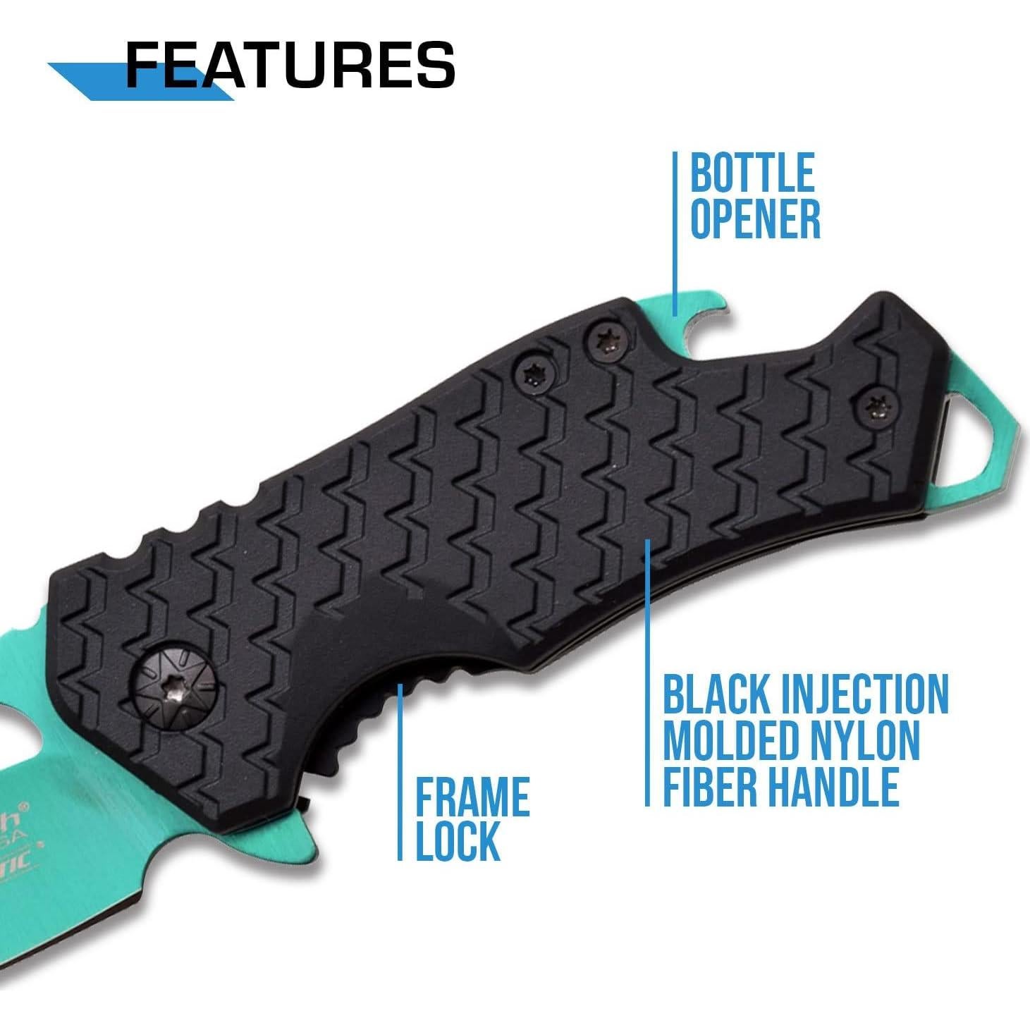 Cuchillo Plegable MTECH USA MT-A882 Verde Acero Inoxidable