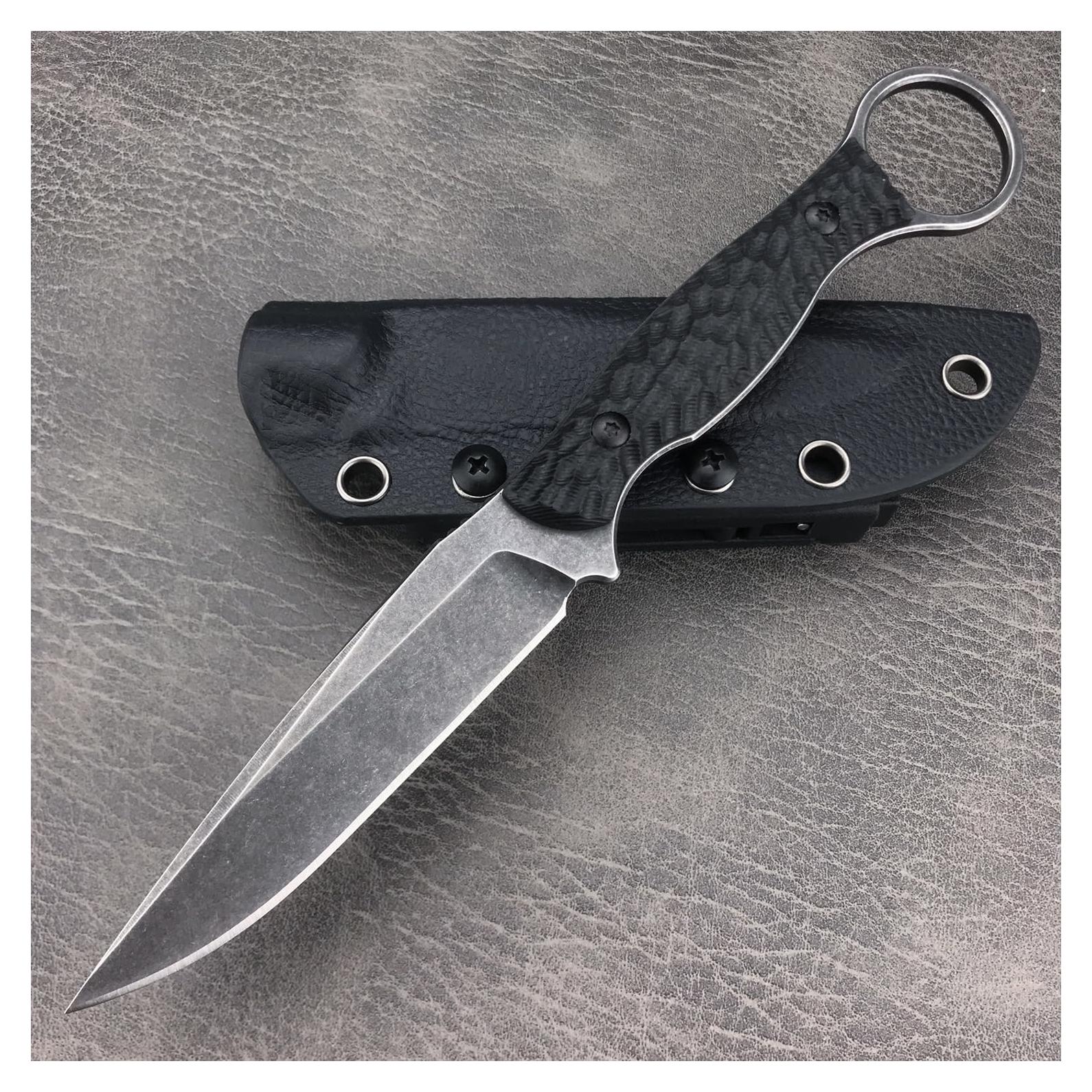 Cuchillo de Supervivencia EDC HUAAO 8Cr13Mov con Funda Kydex