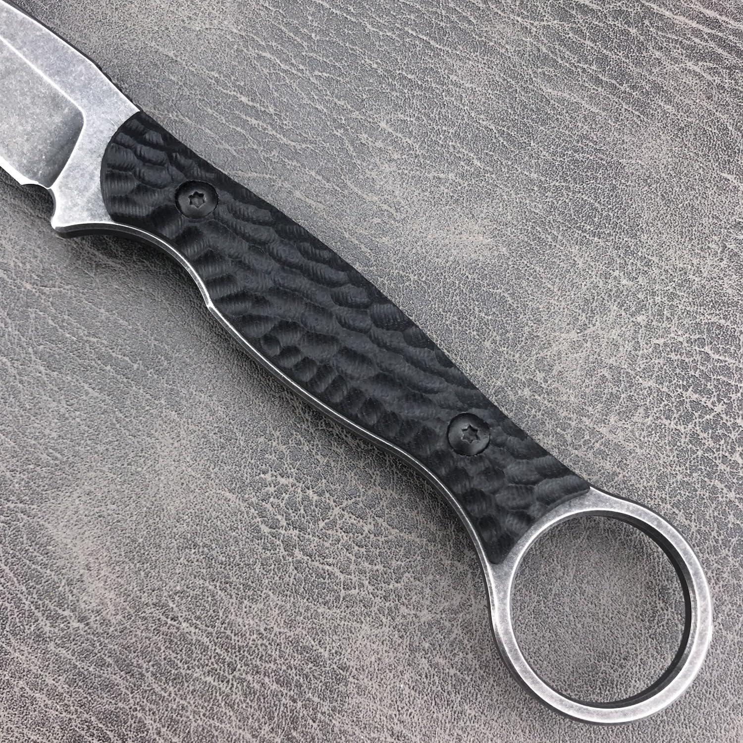 Cuchillo de Supervivencia EDC HUAAO 8Cr13Mov con Funda Kydex