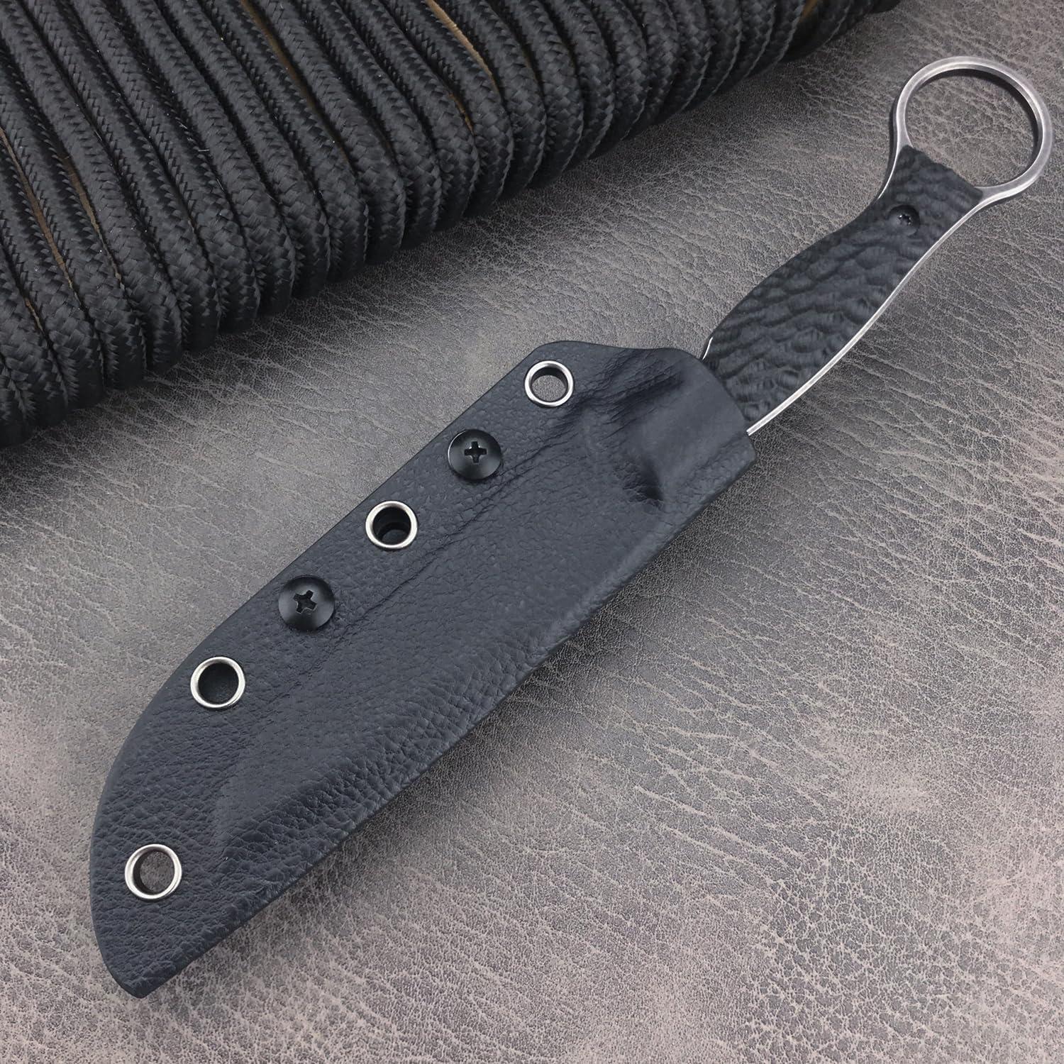 Cuchillo de Supervivencia EDC HUAAO 8Cr13Mov con Funda Kydex