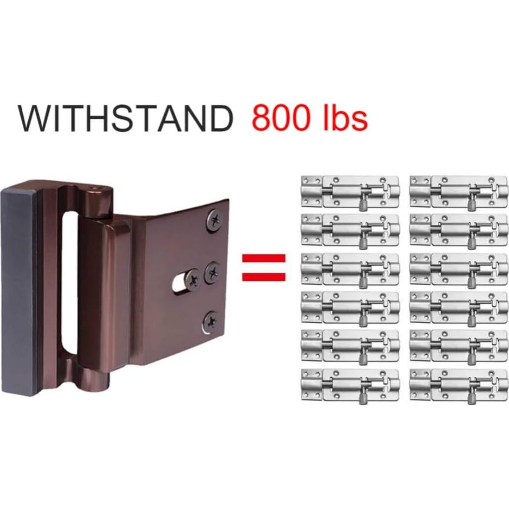 Cerradura de Refuerzo TOYFUL01 Marrón 362.87 kg Seguridad Hogar