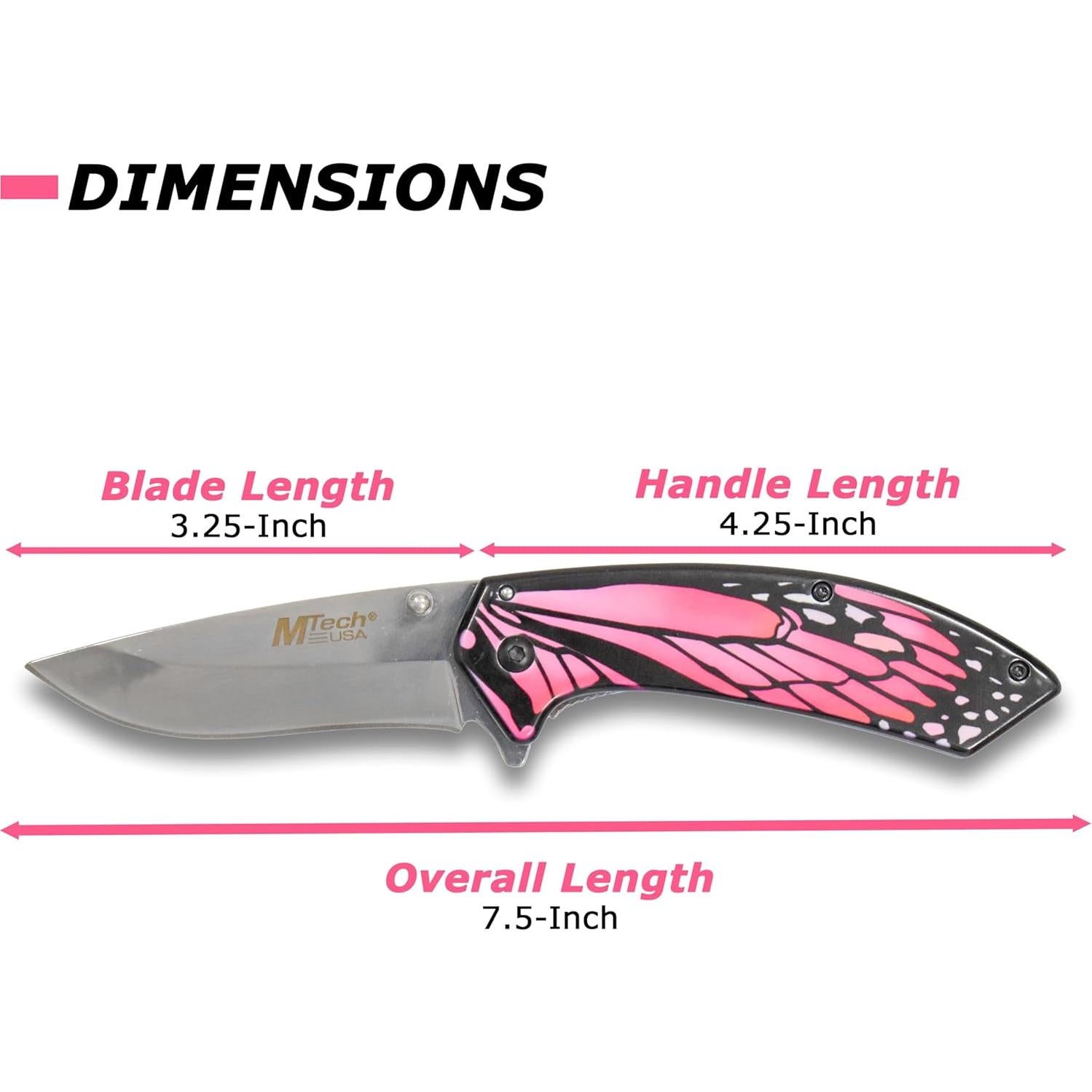 Cuchillo Plegable MTECH USA MT-A1005PK Rosa 19.05 cm