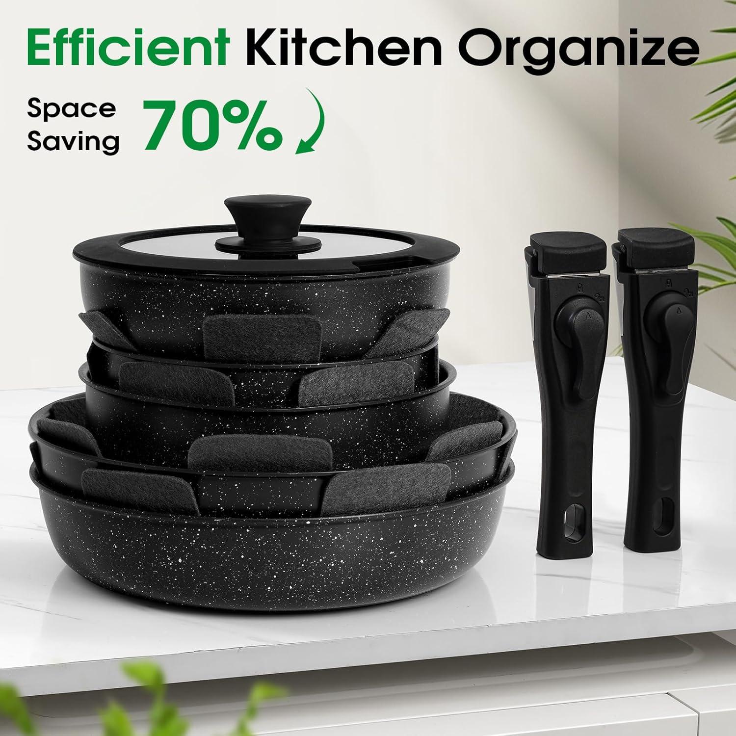 Juego de 15 Piezas SODAY Ollas y Sartenes Antiadherentes