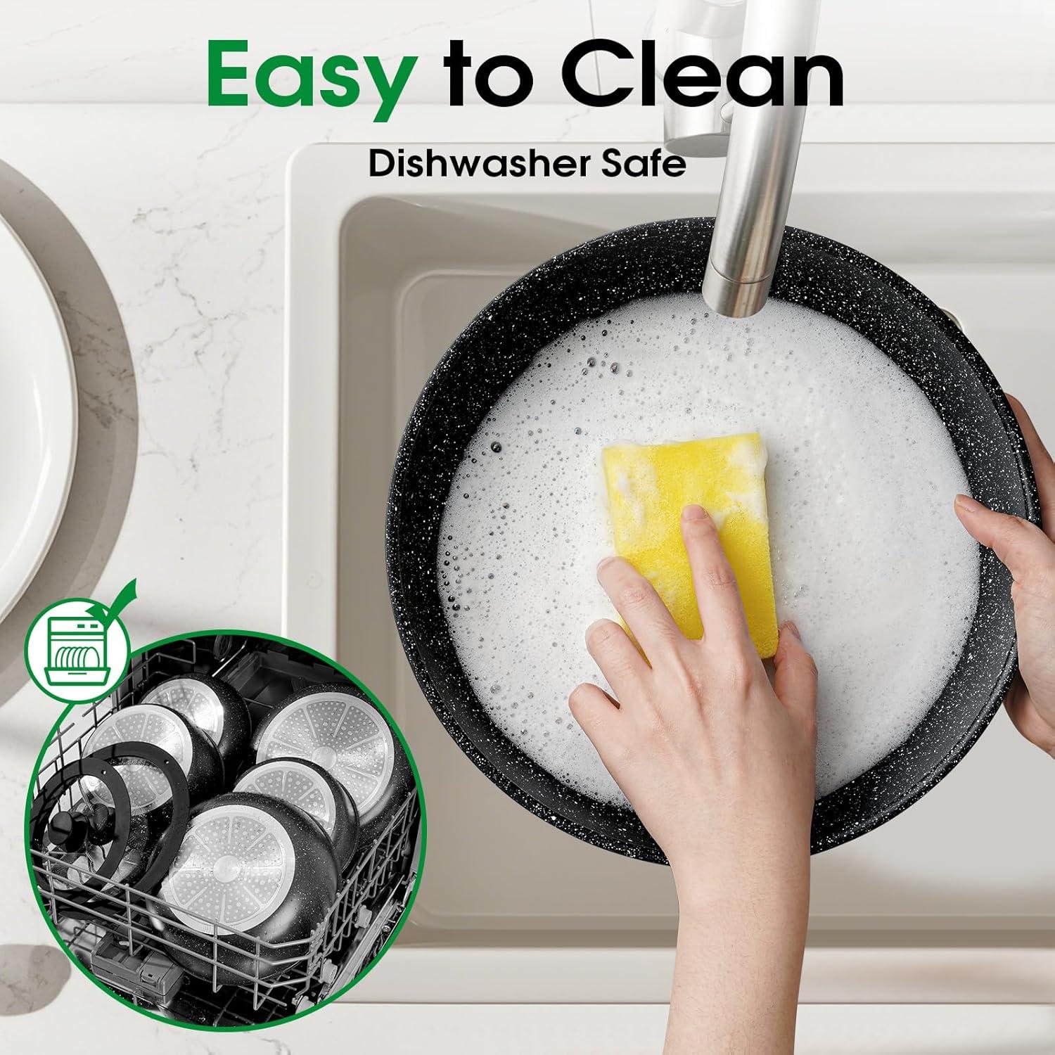 Juego de 15 Piezas SODAY Ollas y Sartenes Antiadherentes