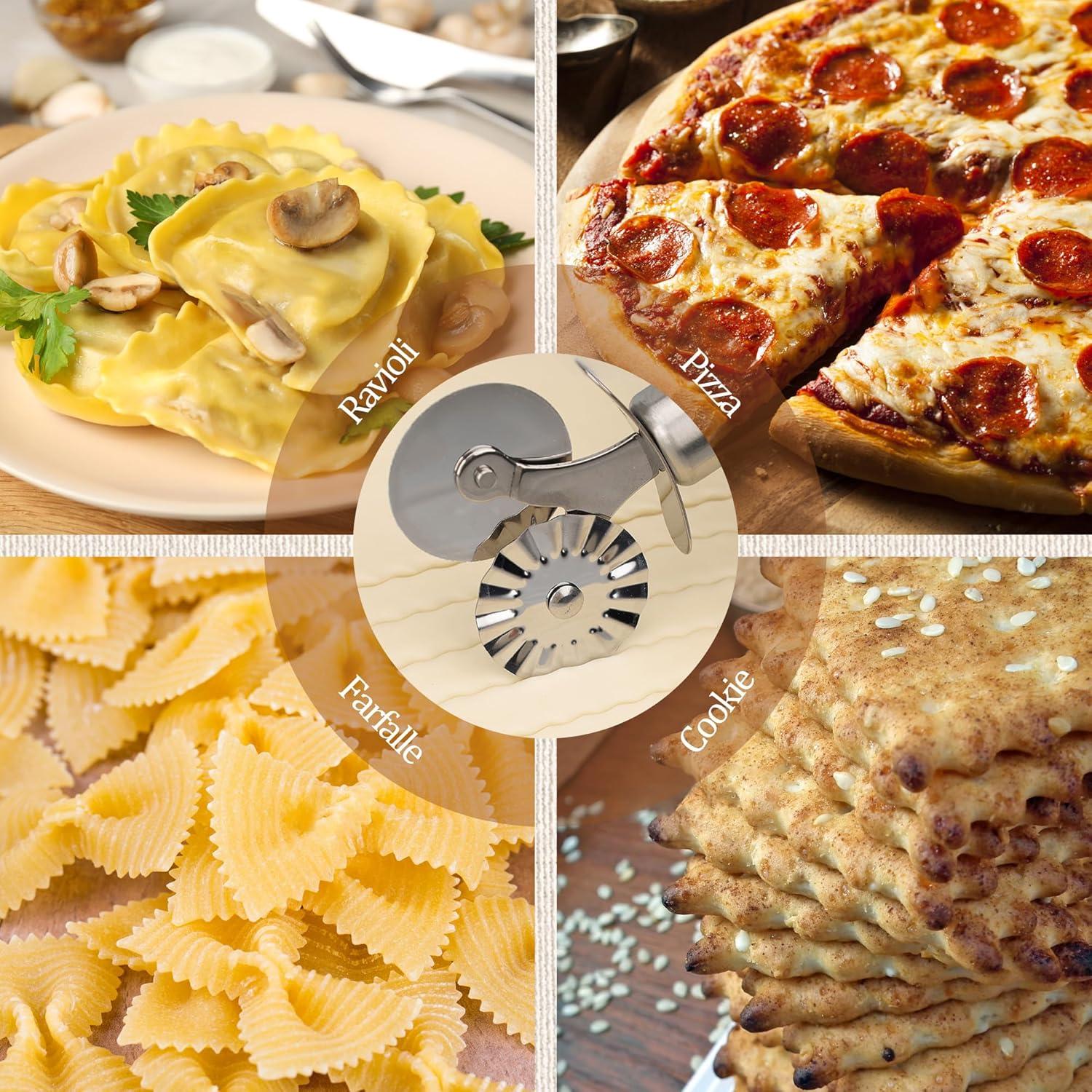 Cortador de Masa Doble Rueda XINBADA Acero Inoxidable 16,5 cm