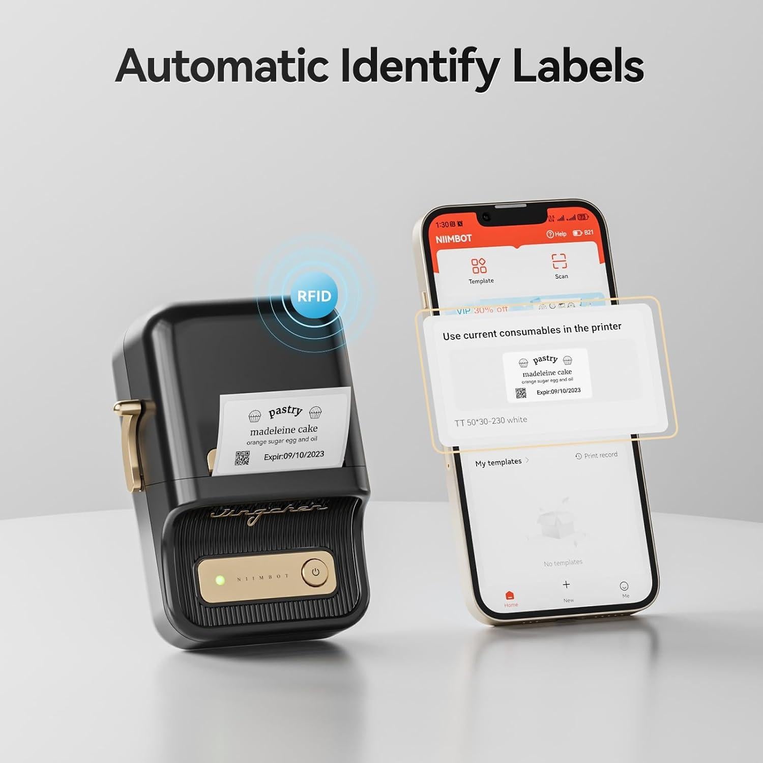 Impresora de Etiquetas NIIMBOT B21 Térmica Portátil 50mm