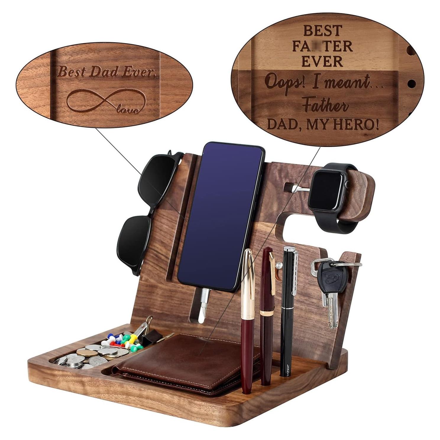 Estación de Carga de Madera Awofer para Teléfono y Accesorios