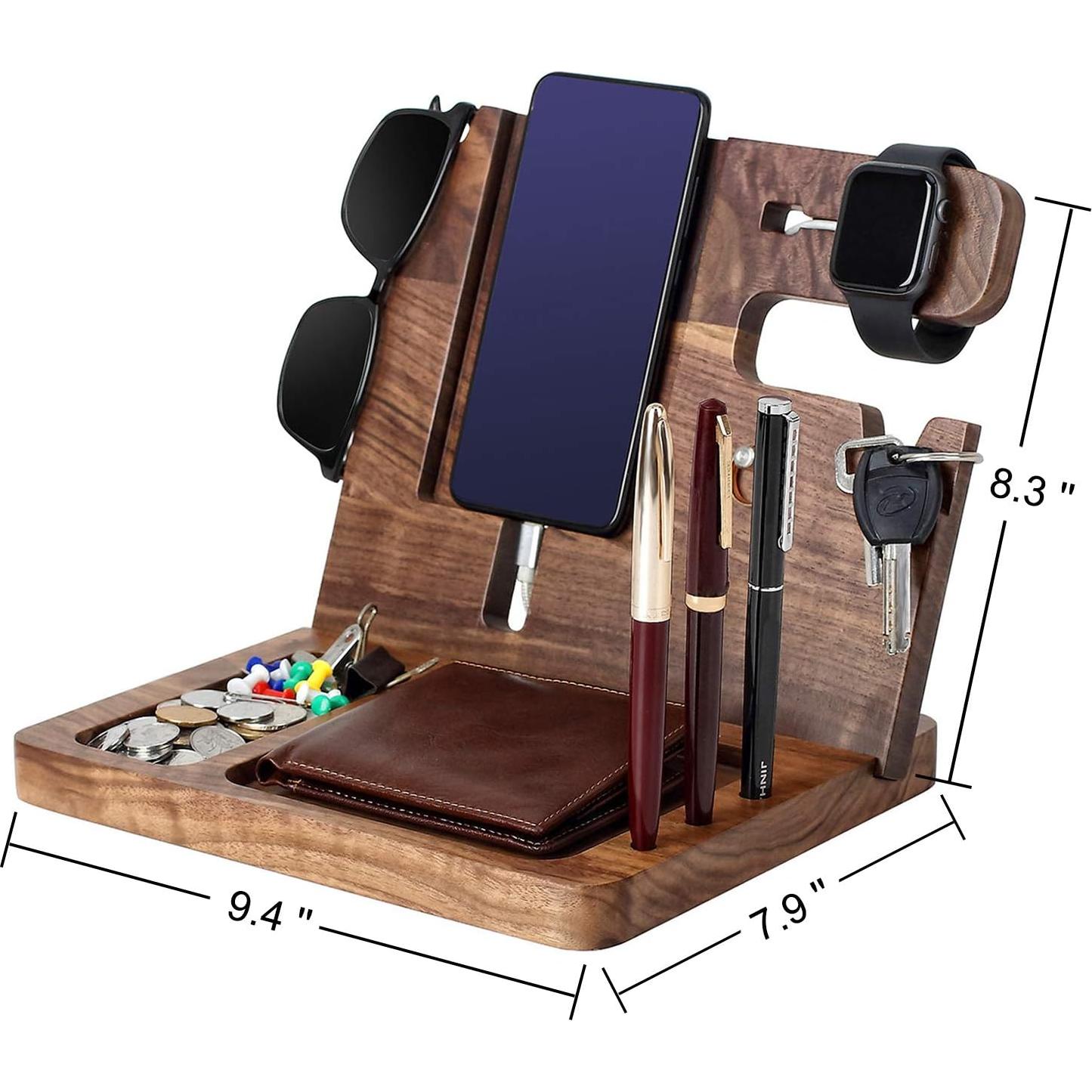 Estación de Carga de Madera Awofer para Teléfono y Accesorios