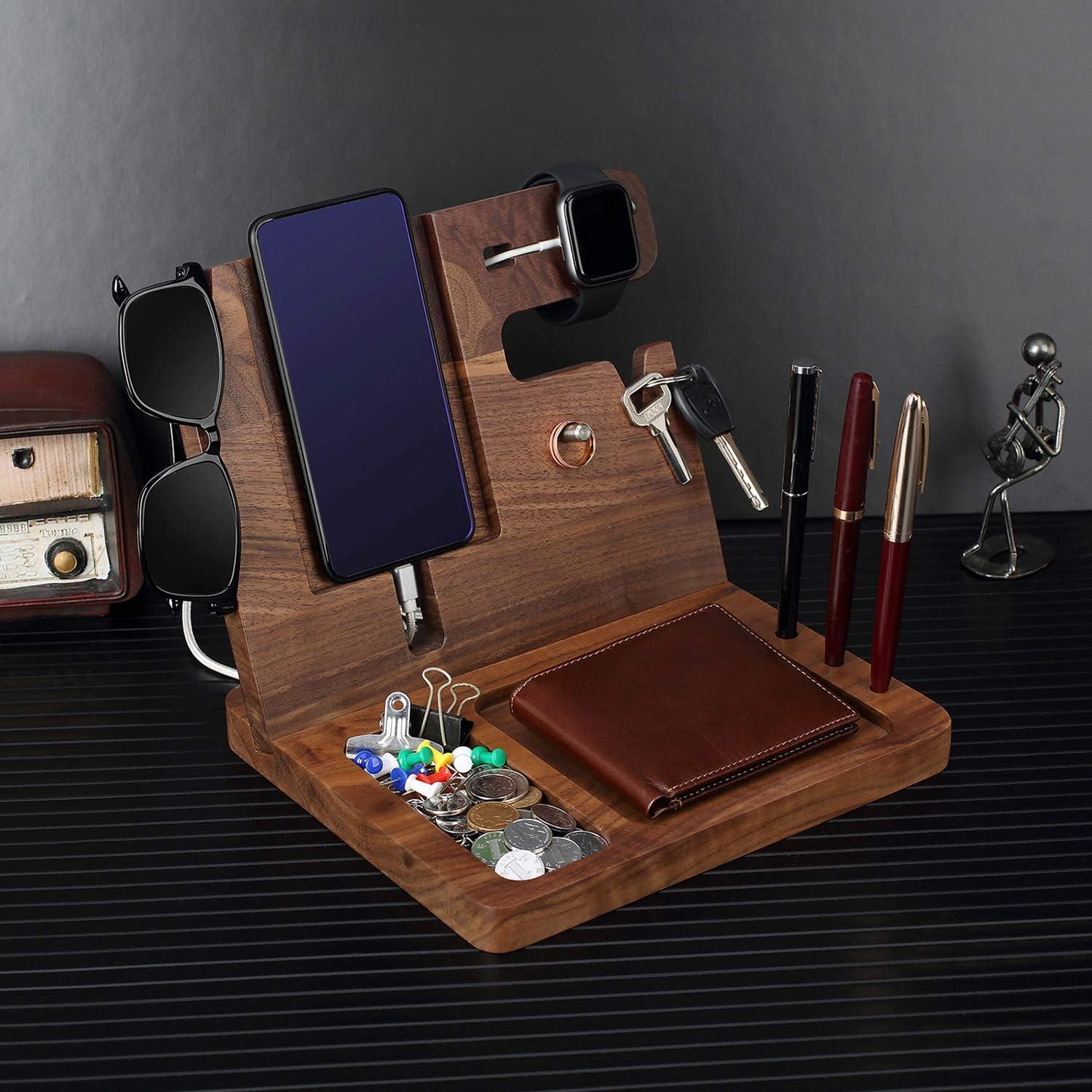 Estación de Carga de Madera Awofer para Teléfono y Accesorios