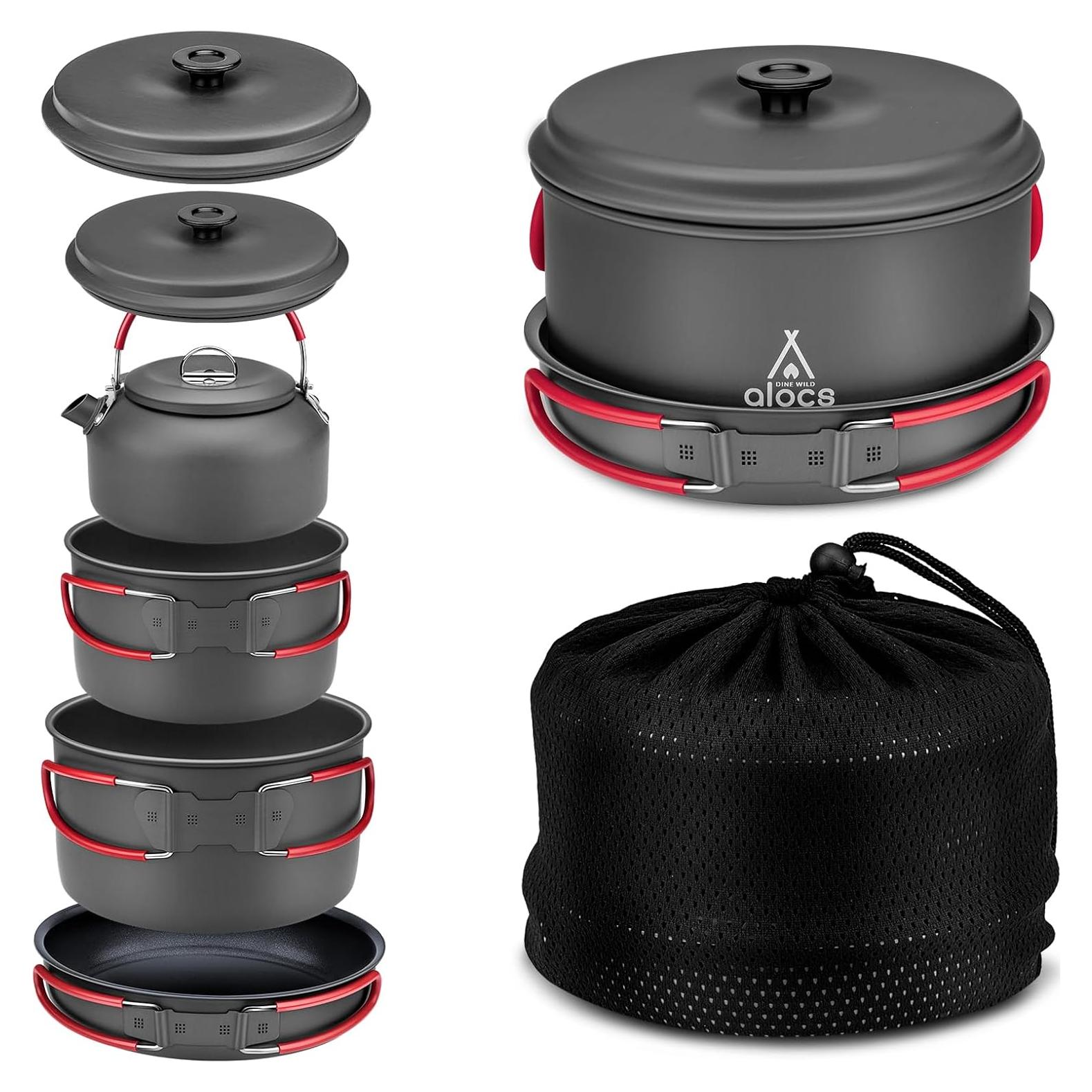 Juego de cocina Alocs 8 Piezas para Camping 2.2L y más