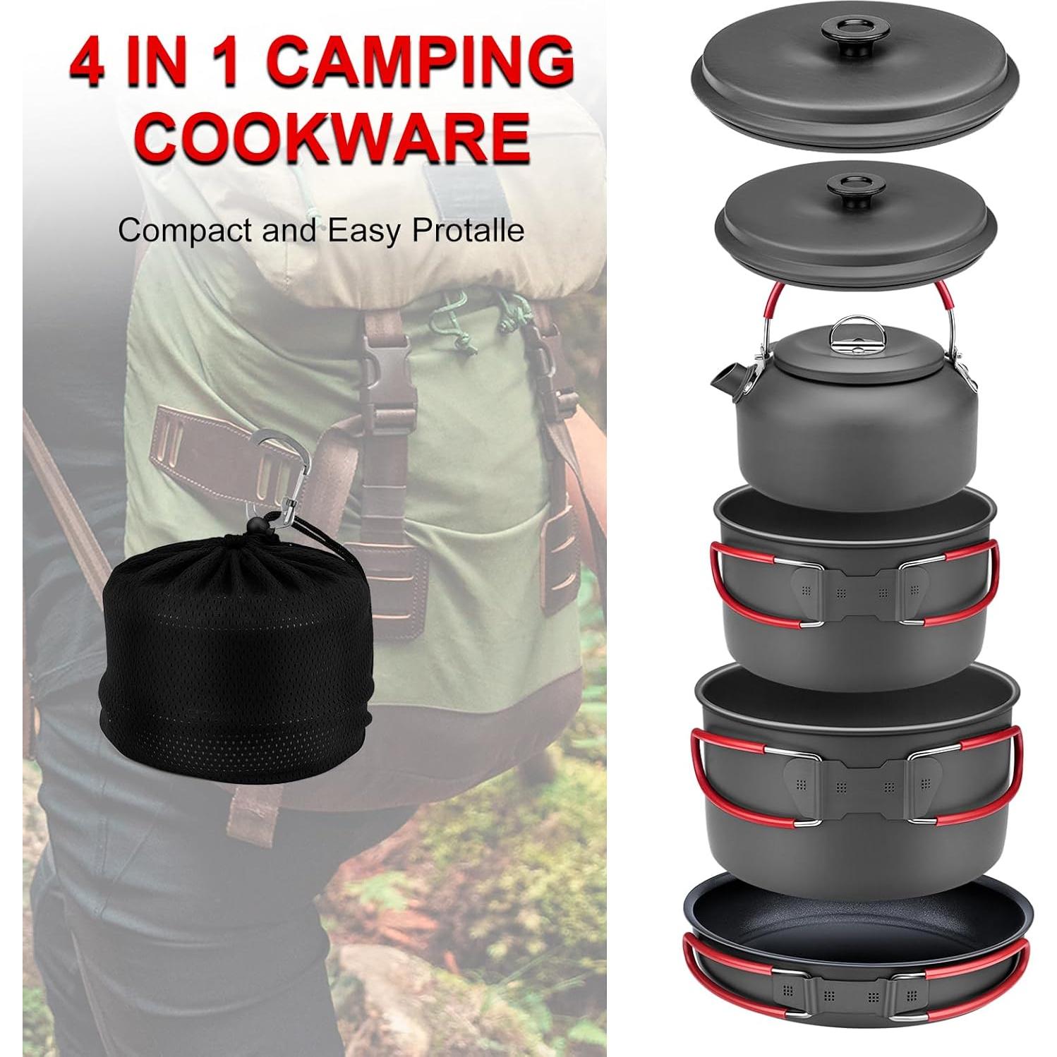 Juego de cocina Alocs 8 Piezas para Camping 2.2L y más