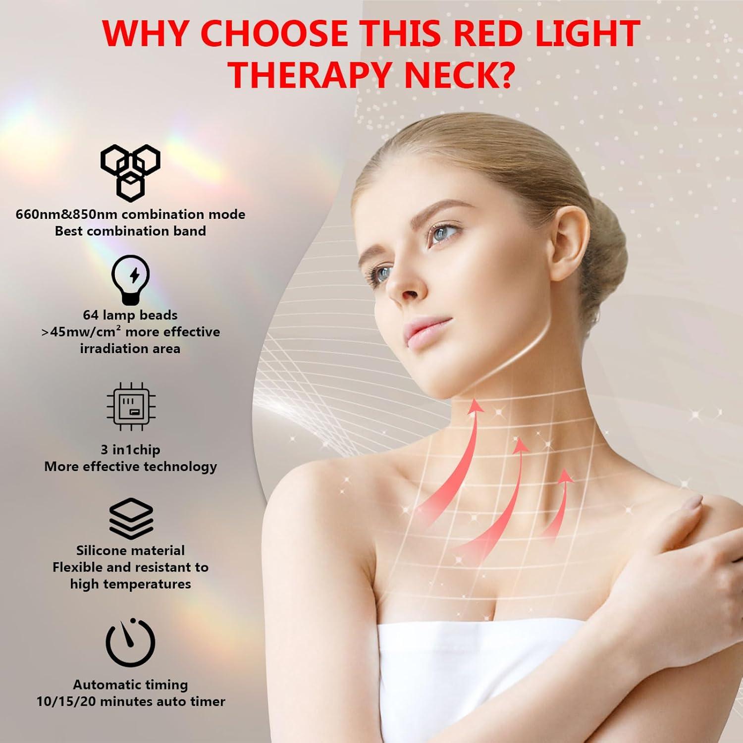 Terapia de Luz Roja Portátil Sunlamlux 660nm 850nm para Cara y Cuello