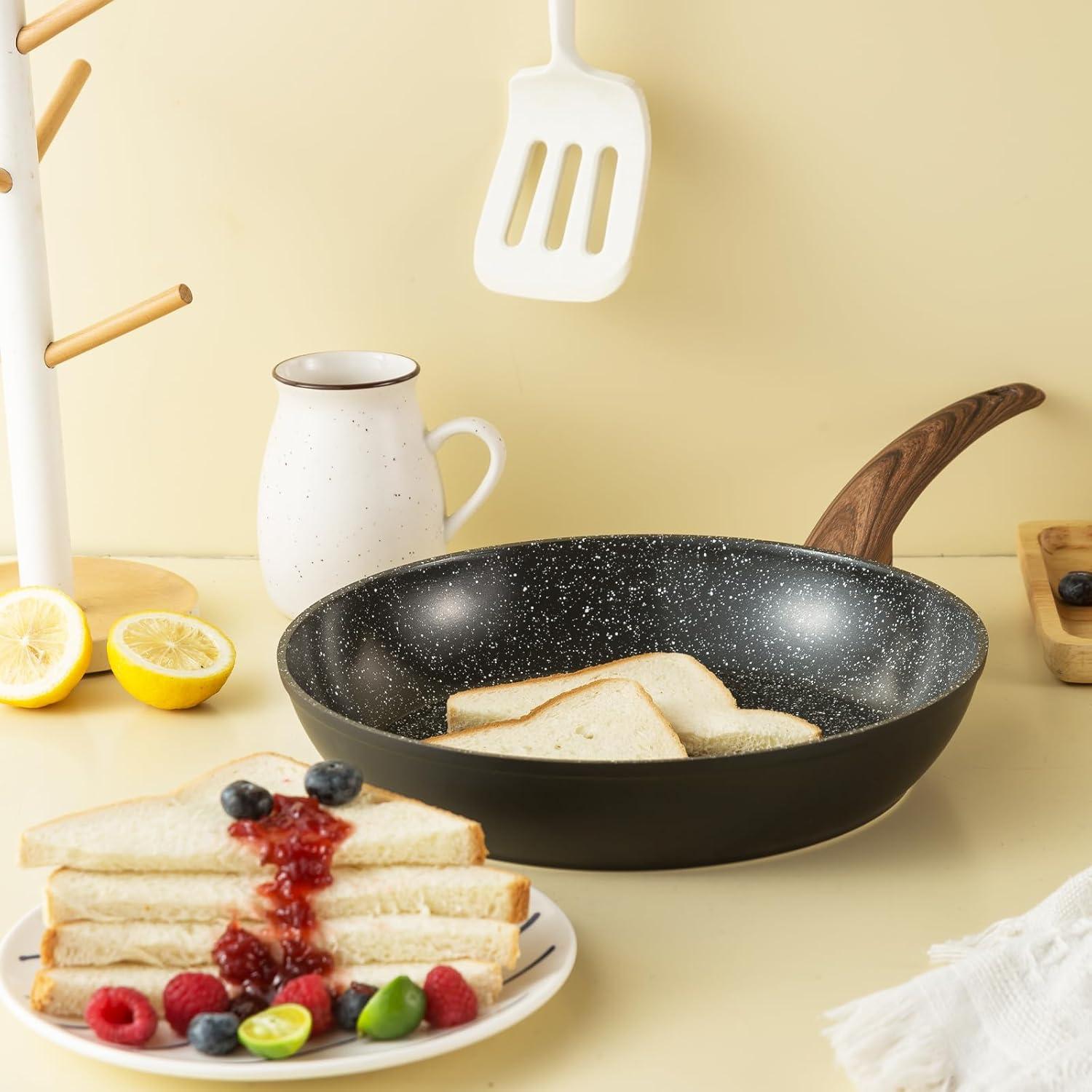 Juego de Ollas y Sartenes Vkoocy 6 Piezas Cerámica Antiadherente