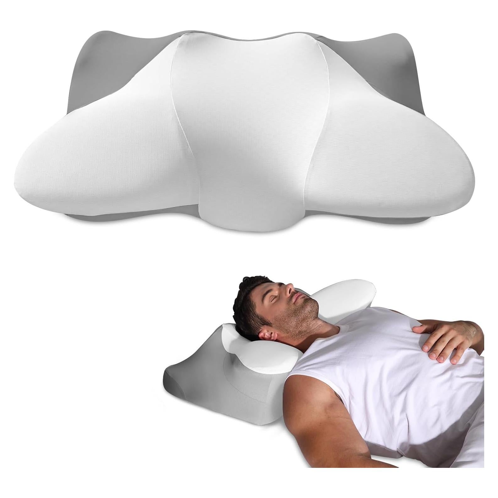 Cojín Cervical Ergonomico Ofwaterstroll Blanco-Gris 62x38cm