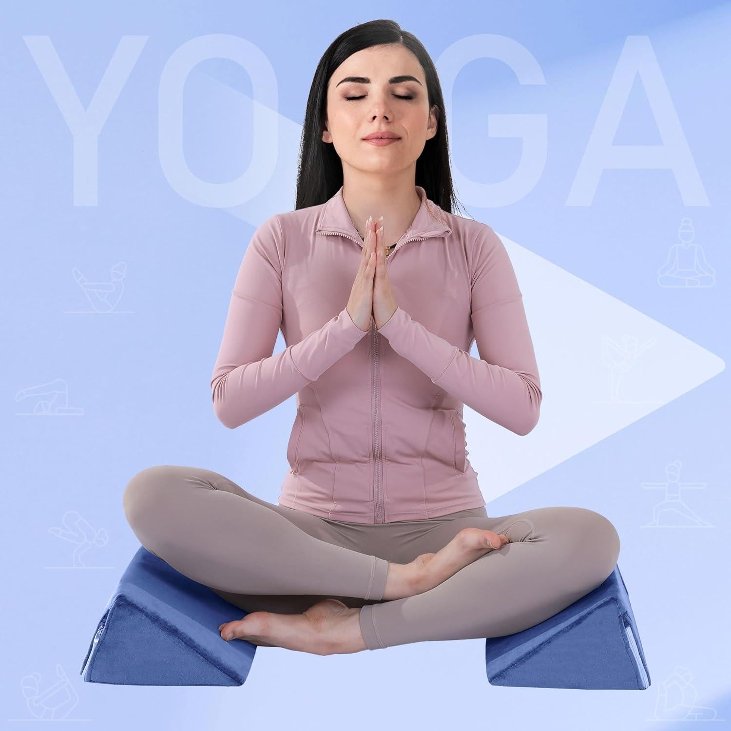 Almohada en Cuña BALAPET 2 Pcs Espuma Premium Azul