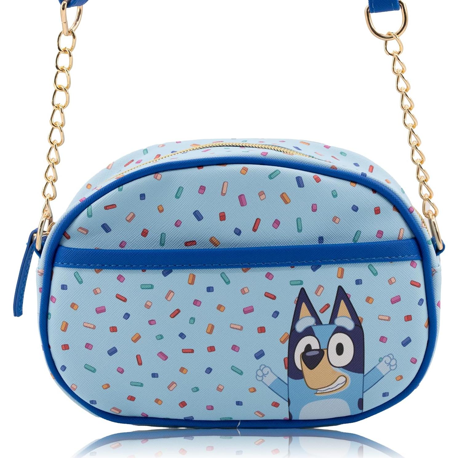 Bolso Cruzado Bluey para Mujeres | Vinilo Metálico Sprinkles