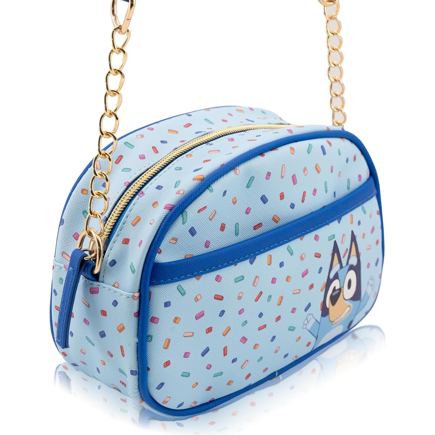 Bolso Cruzado Bluey para Mujeres | Vinilo Metálico Sprinkles