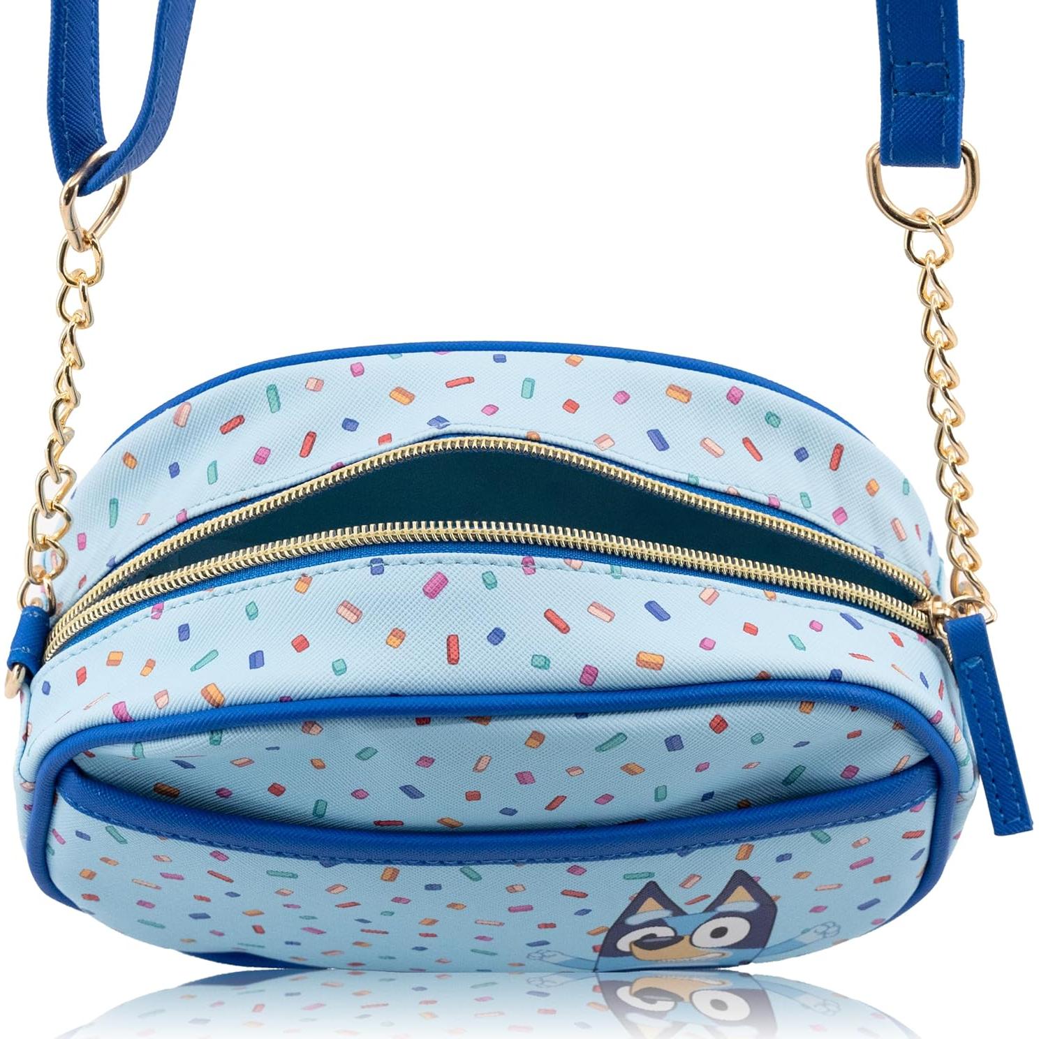 Bolso Cruzado Bluey para Mujeres | Vinilo Metálico Sprinkles